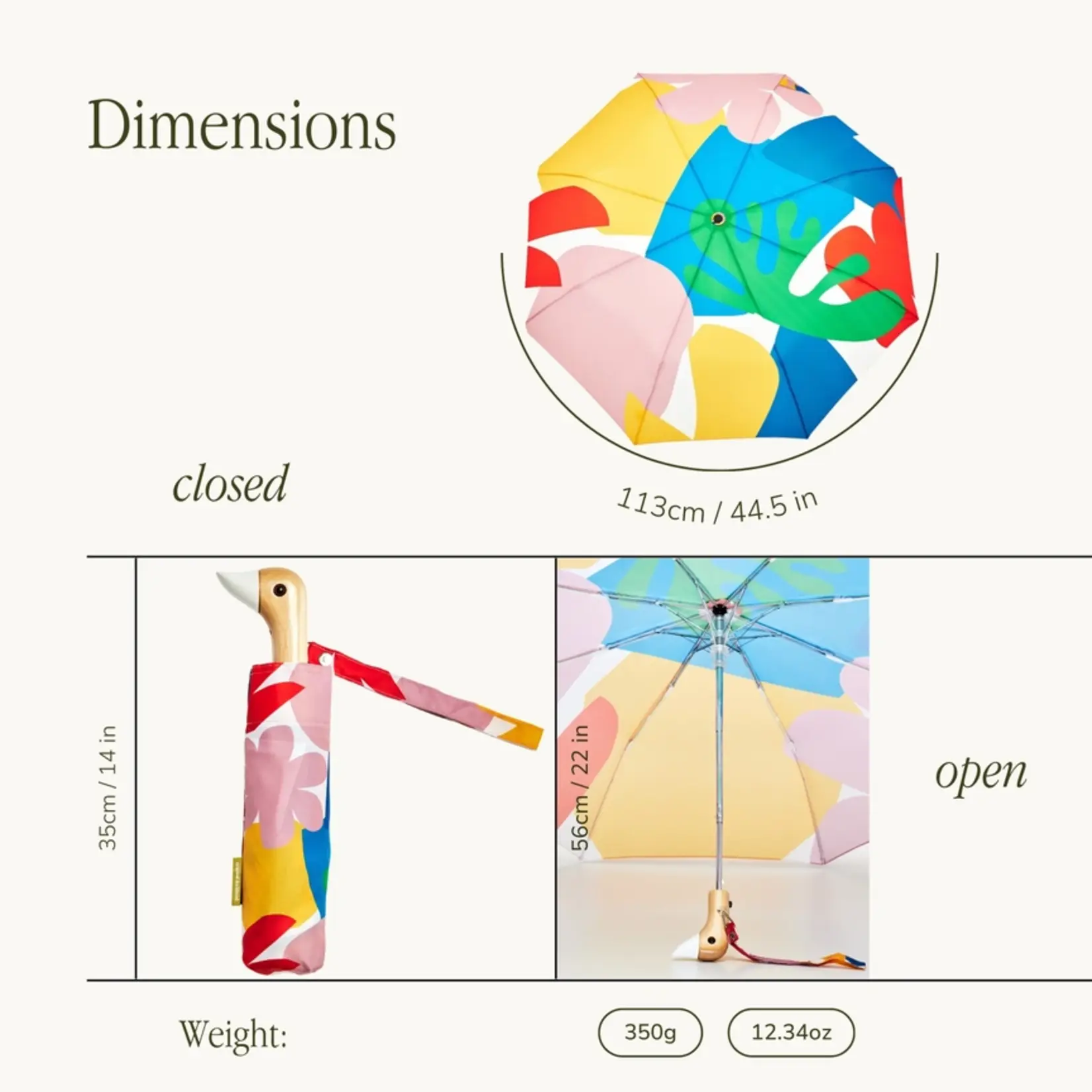 Matisse - Compact Eco-Friendly Duck Umbrella
