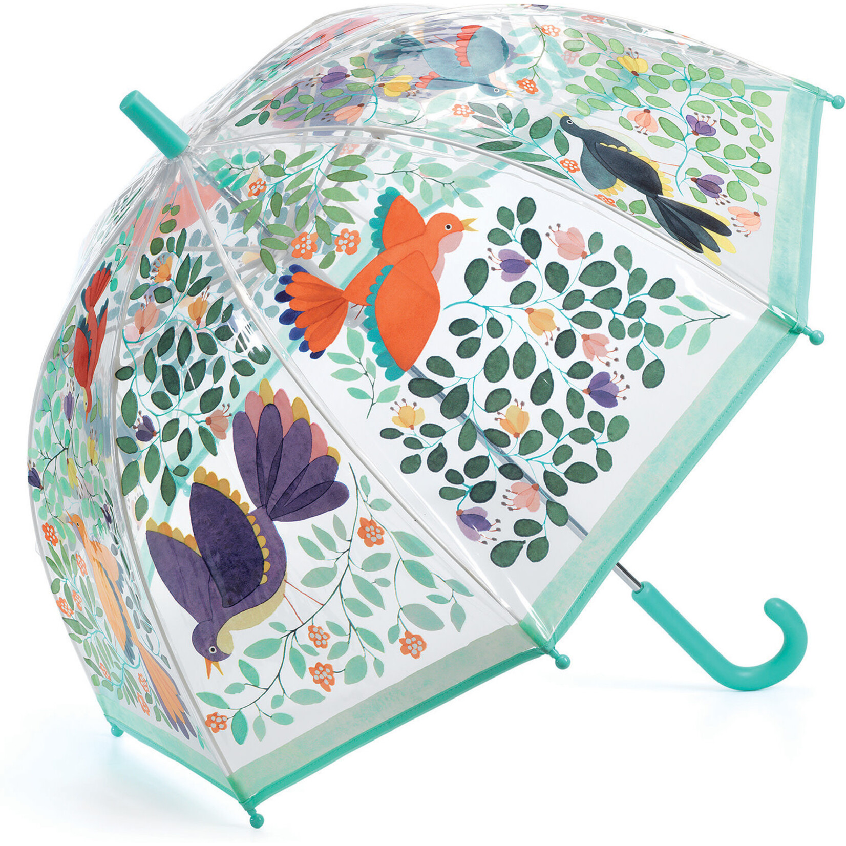Flowers and Birds - Translucent Kids Umbrella
