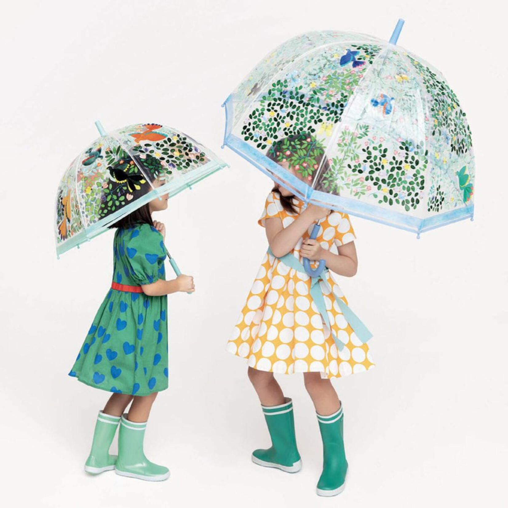 Flowers and Birds - Translucent Kids Umbrella