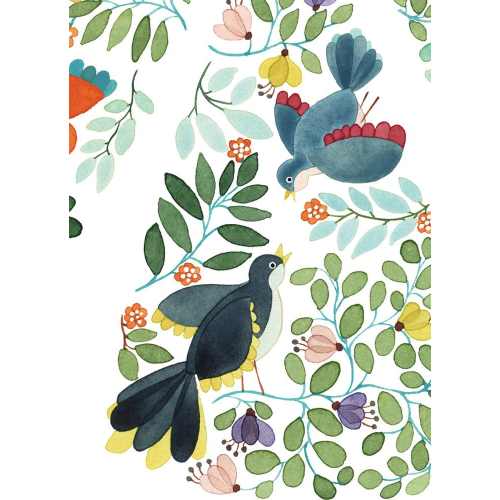 Flowers and Birds - Translucent Kids Umbrella