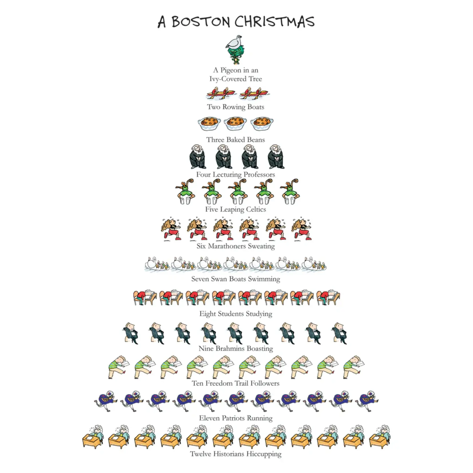Boston Christmas 12-Days Holiday Cards