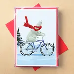 Cruisin' Bike Polar Bear Boxed Holiday Cards