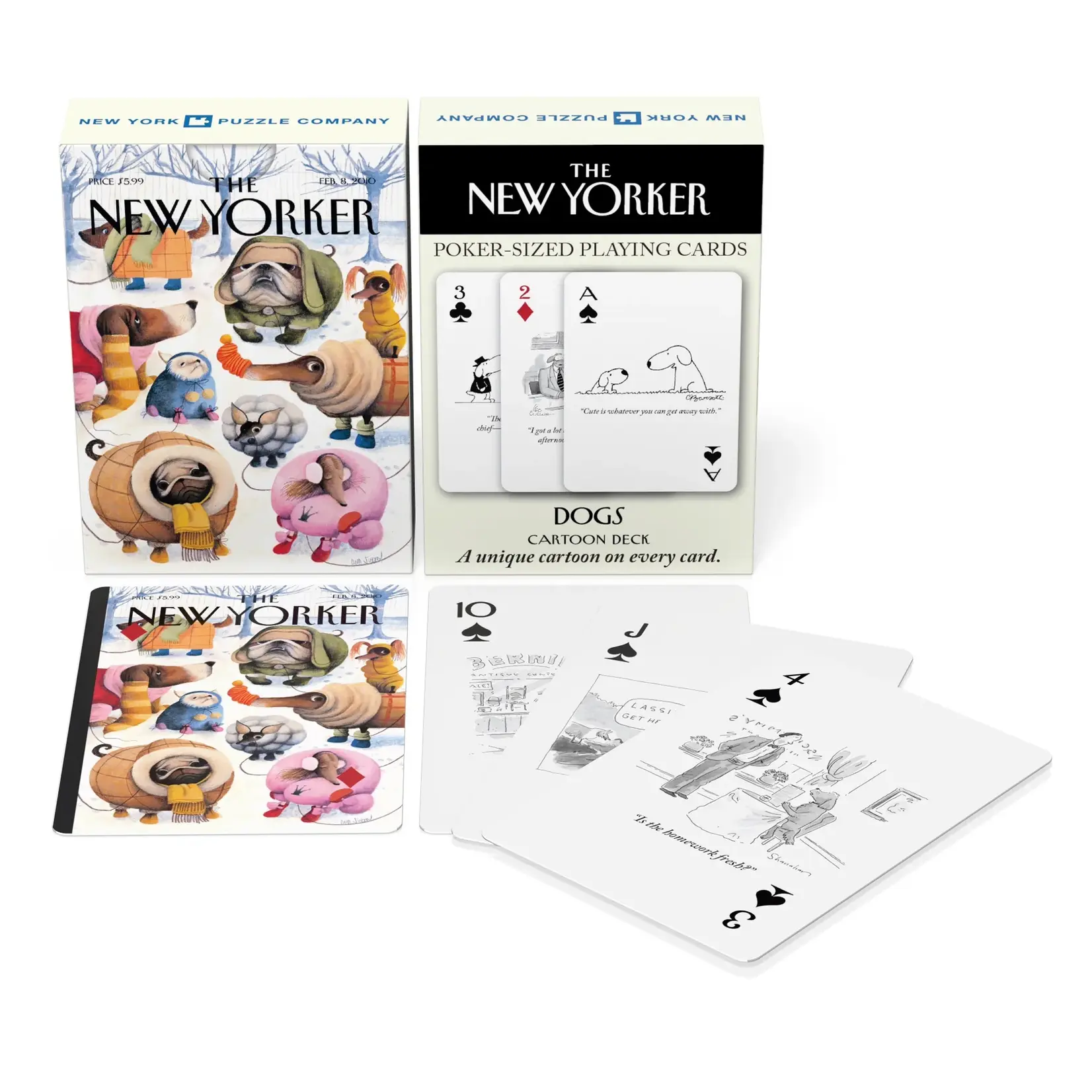 Dog Cartoons Playing Cards