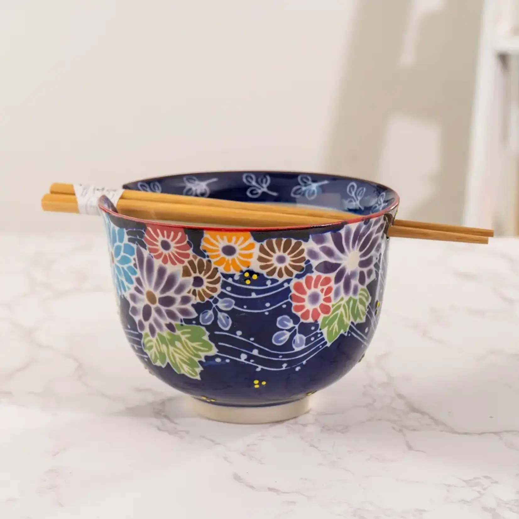 Bowl/Chopsticks Set - Flora Mix