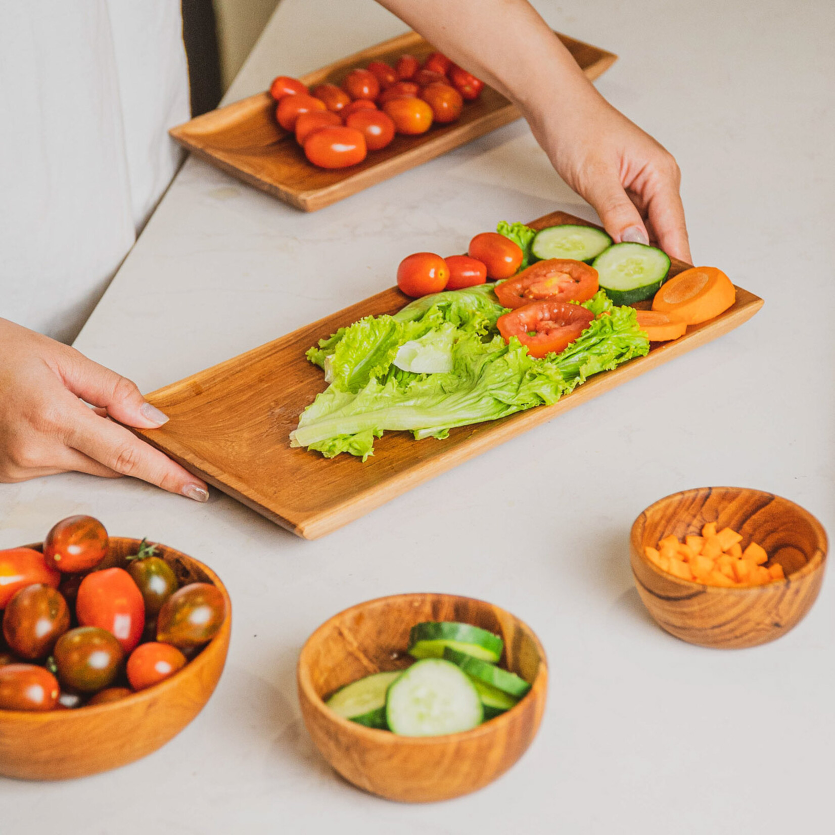 Rectangular Teak Wood Plate - Regular