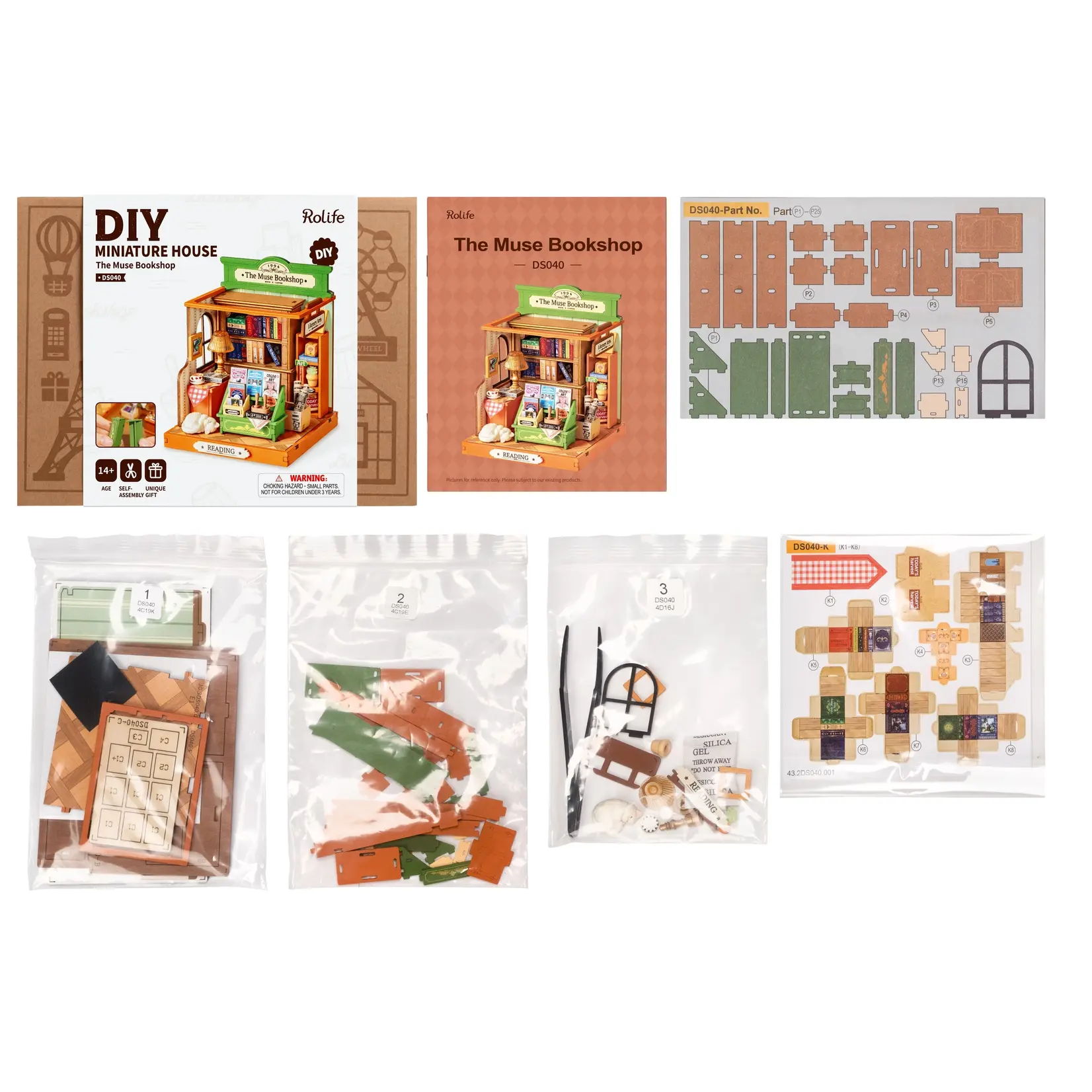 Hands Craft Diy Miniature House Kit: the Muse Bookshop