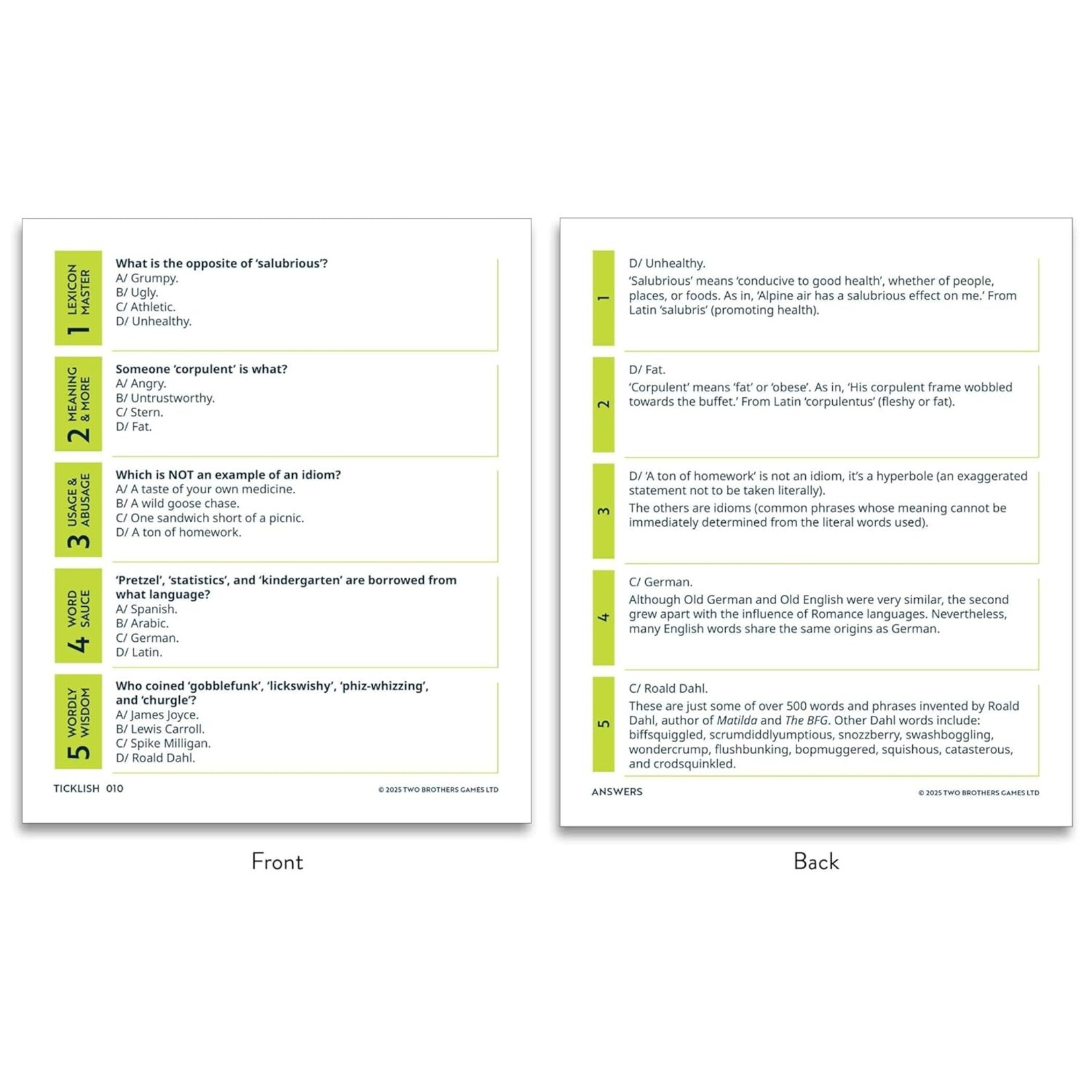 League of the Lexicon: The Quiz Game about Words & Language