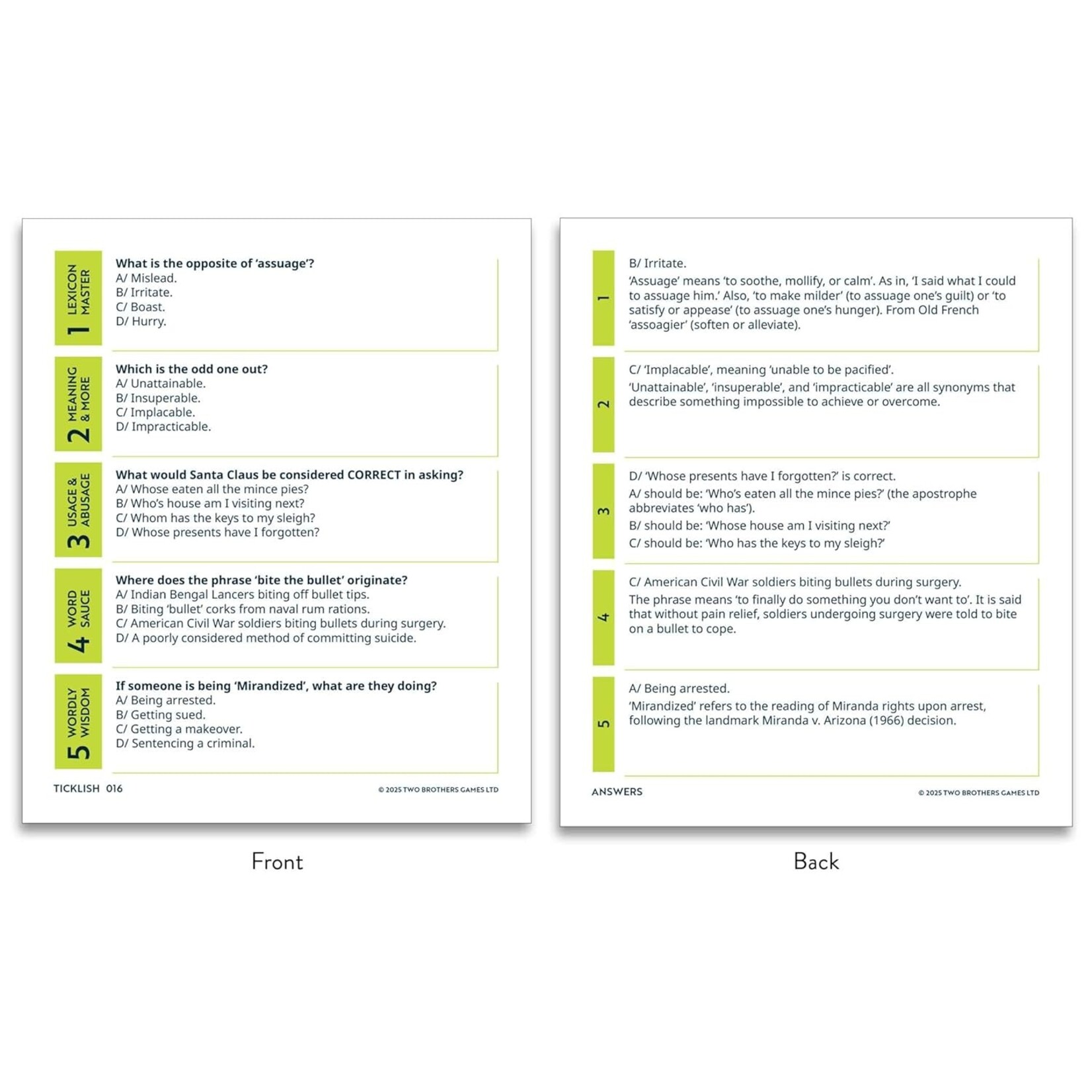 League of the Lexicon: The Quiz Game about Words & Language