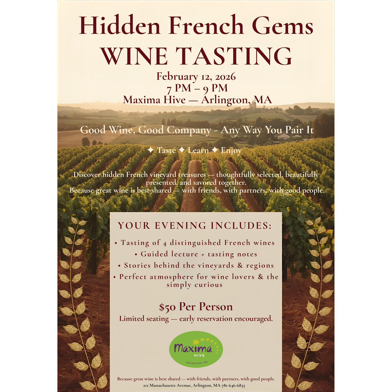 Hidden French Gems Wine Tasting