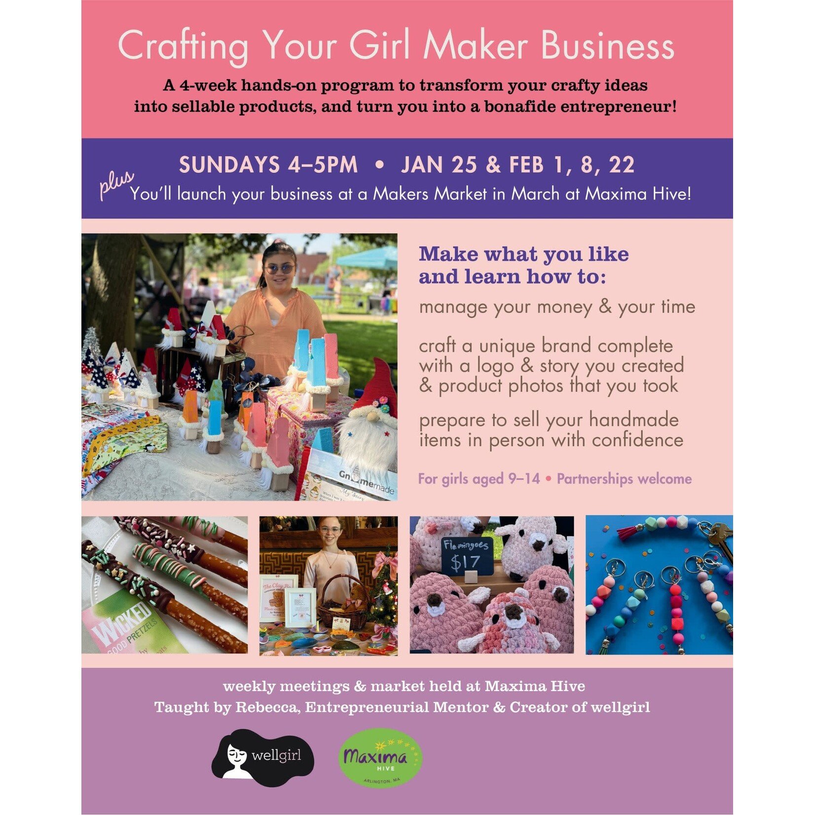Crafting Your  Girl Maker Business - 4 week class, Starting Sunday, January 25, 2026