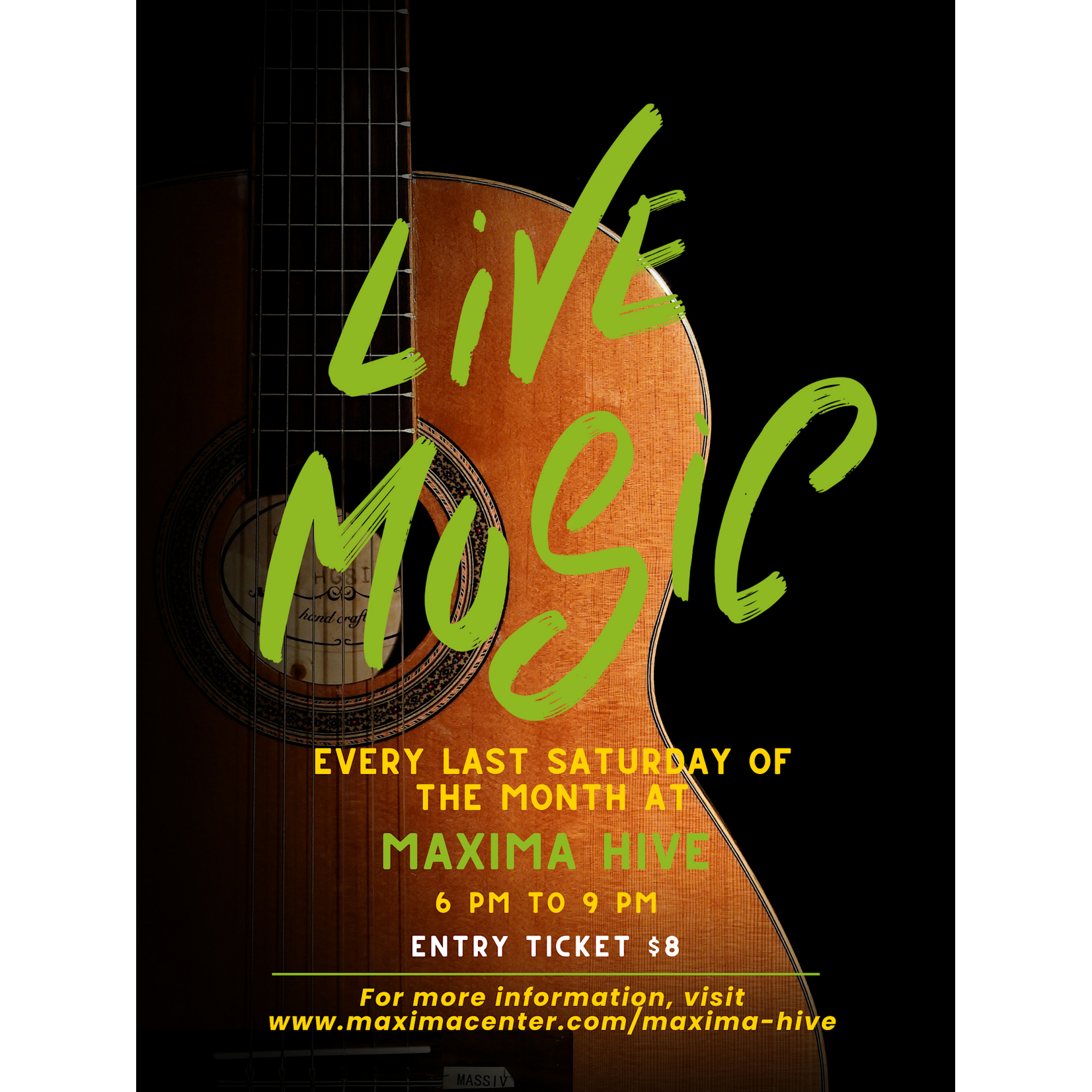 “Hive Live” Live Music Every Last Saturday from 6 PM - 9 PM