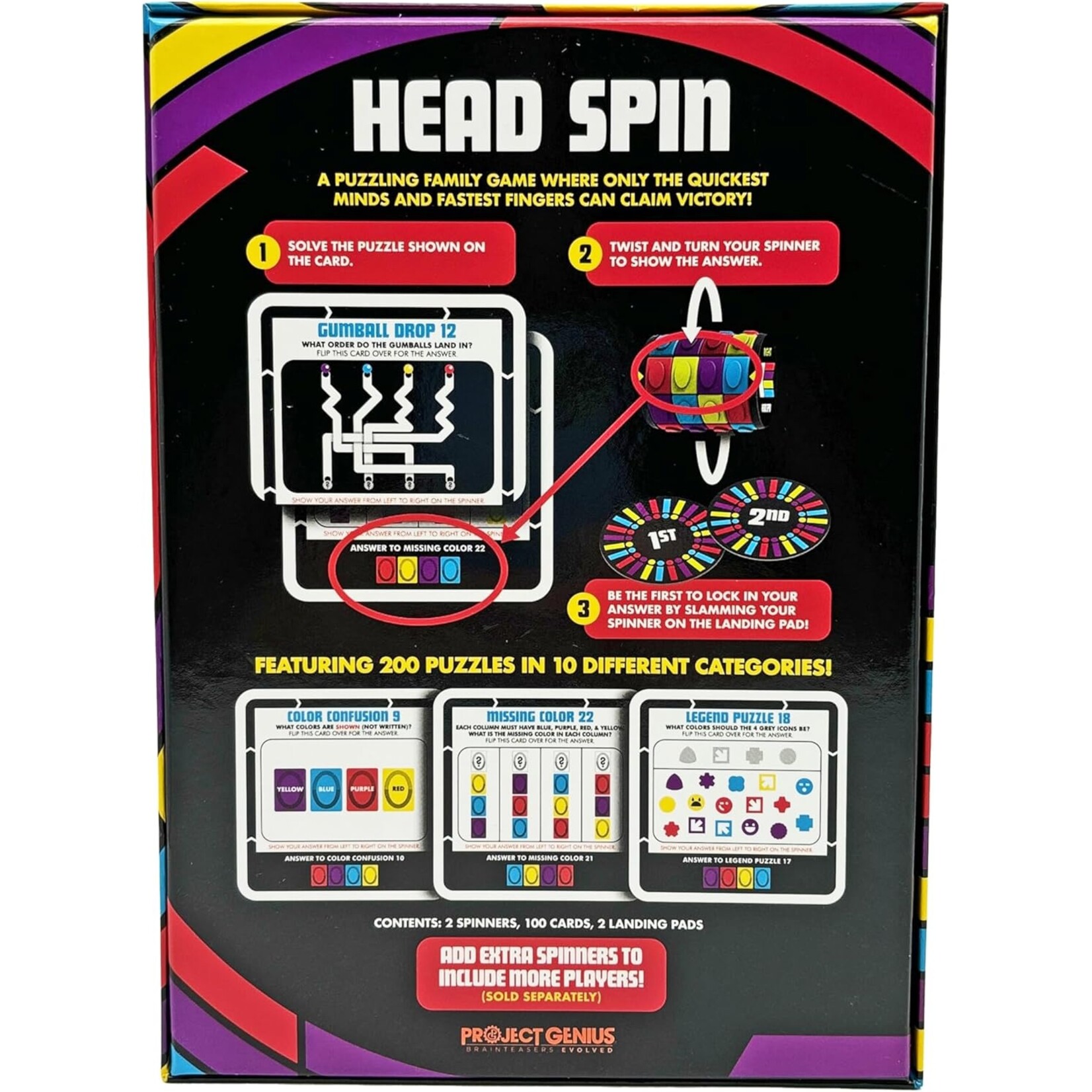 Head Spin Family Fidget Board Game 8+