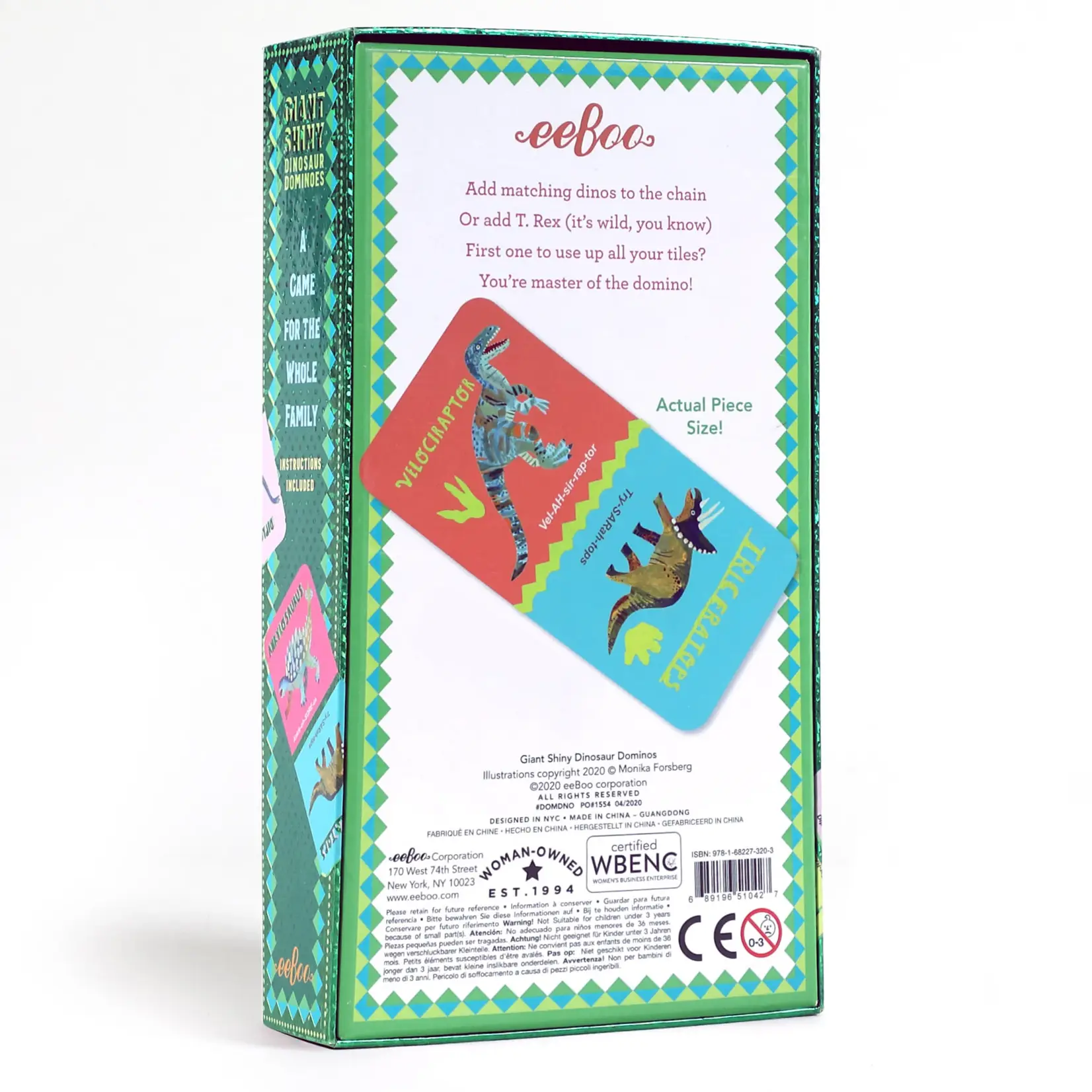 eeboo Shiny Dinosaur Dominoes