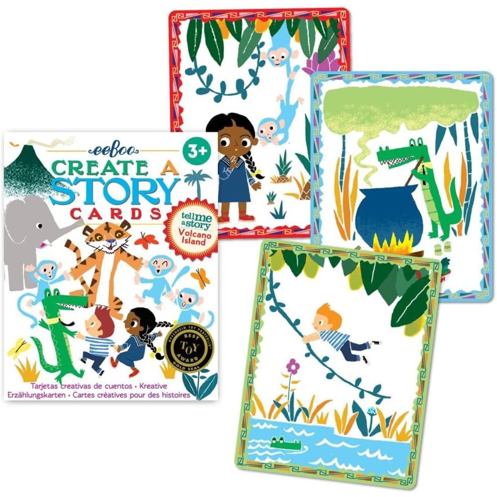 eeboo Volcano Island Create a Story Cards