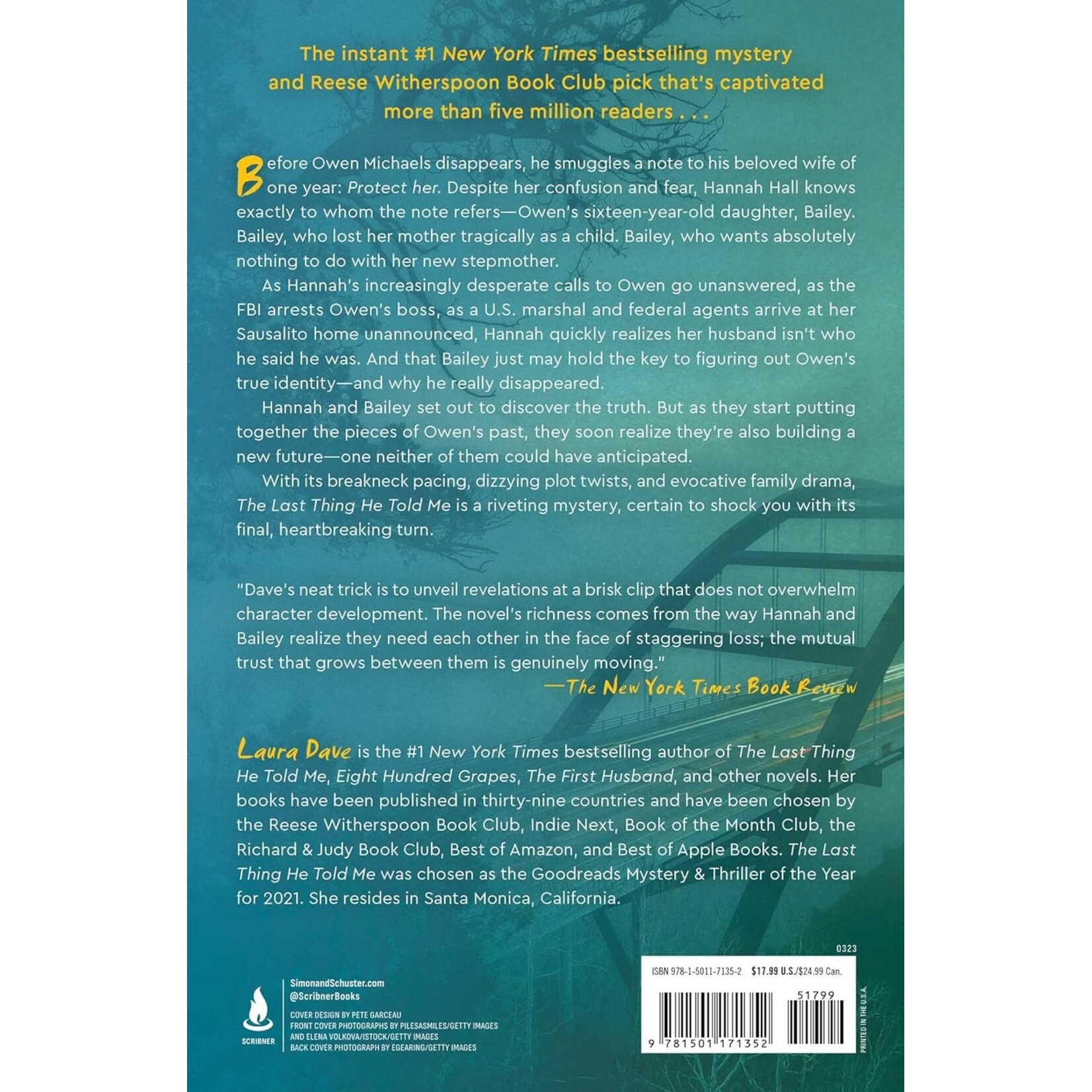 The Last Thing He Told Me By Laura Dave – Hardcover, 1st Edition, 2021 – GOOD Condition