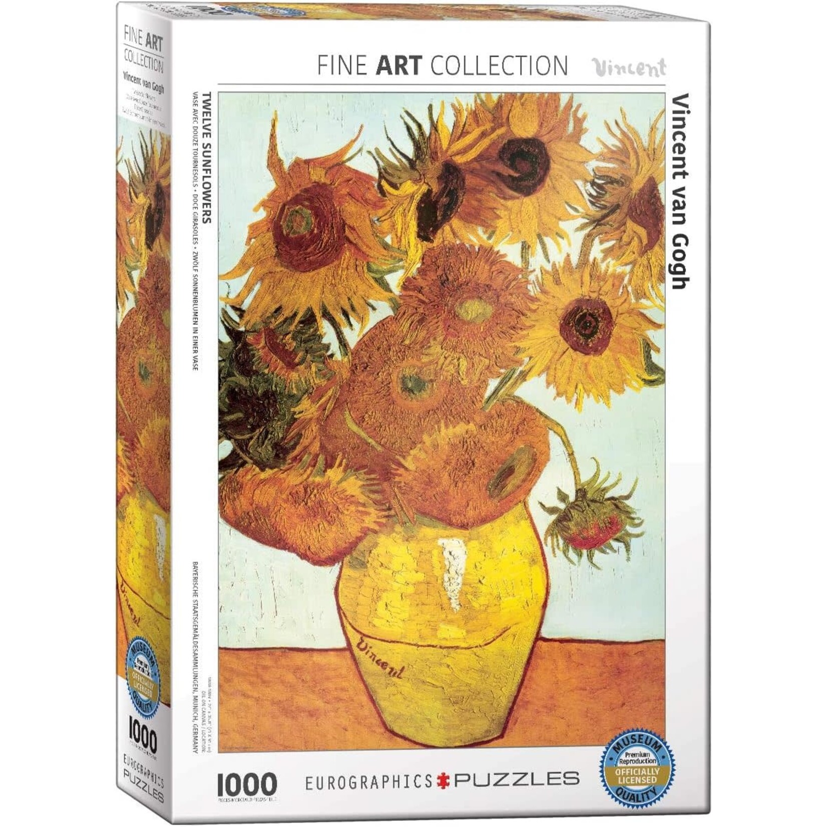 Twelve Sunflowers by Vincent Van Gogh 1000 Piece Puzzle