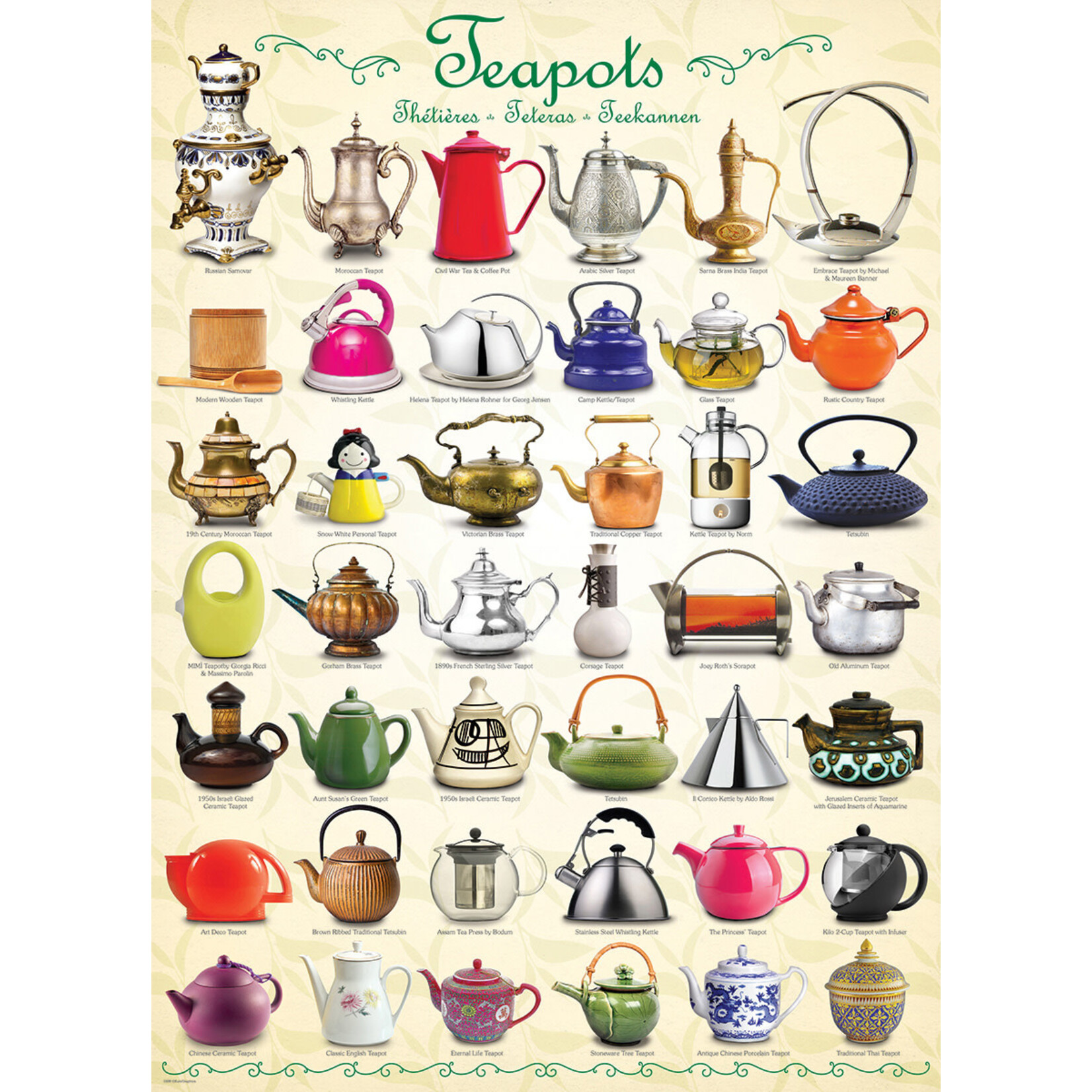 Teapots 1000 Piece Puzzle
