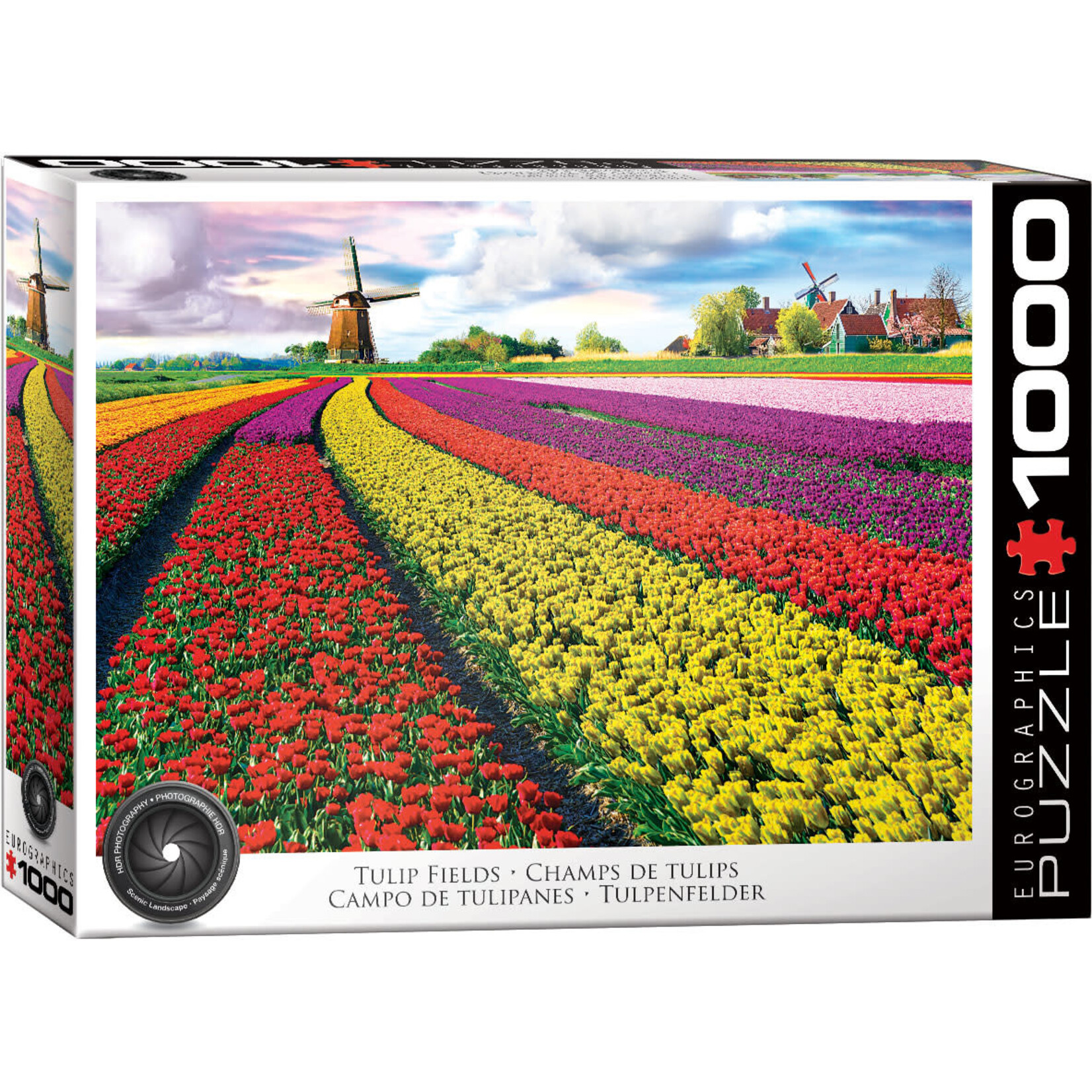 Tulip Field - Netherlands 1000 Piece Puzzle