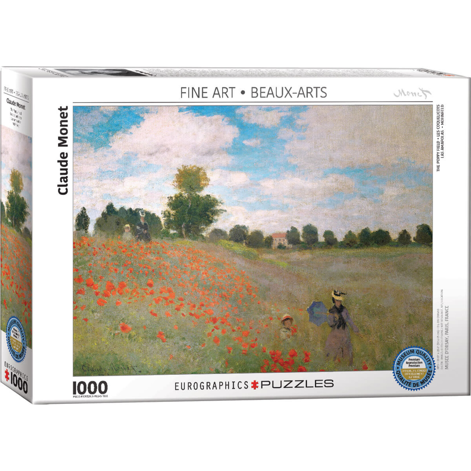 The Poppy Field by Claude Monet 1000 Piece Puzzle