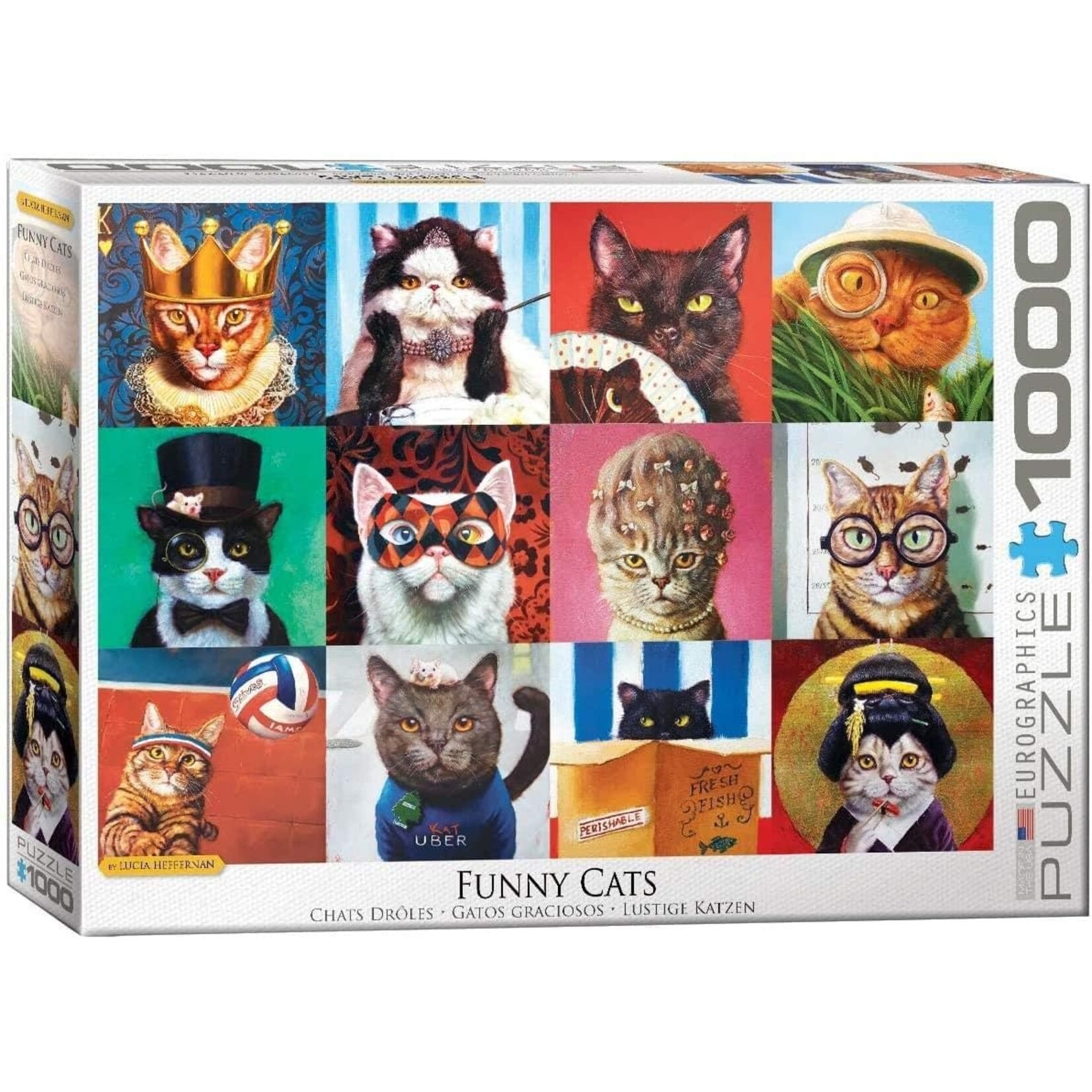 Funny Cats by Lucia Heffernan 1000 Piece Puzzle