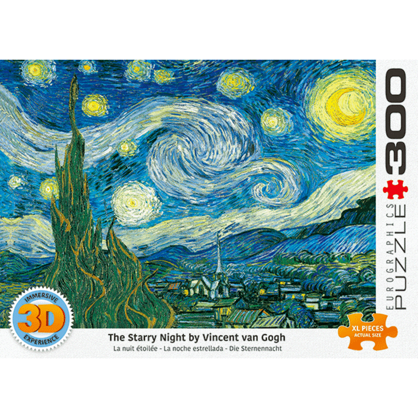 The Starry Night - 3D Lenticular 300 Piece Puzzle