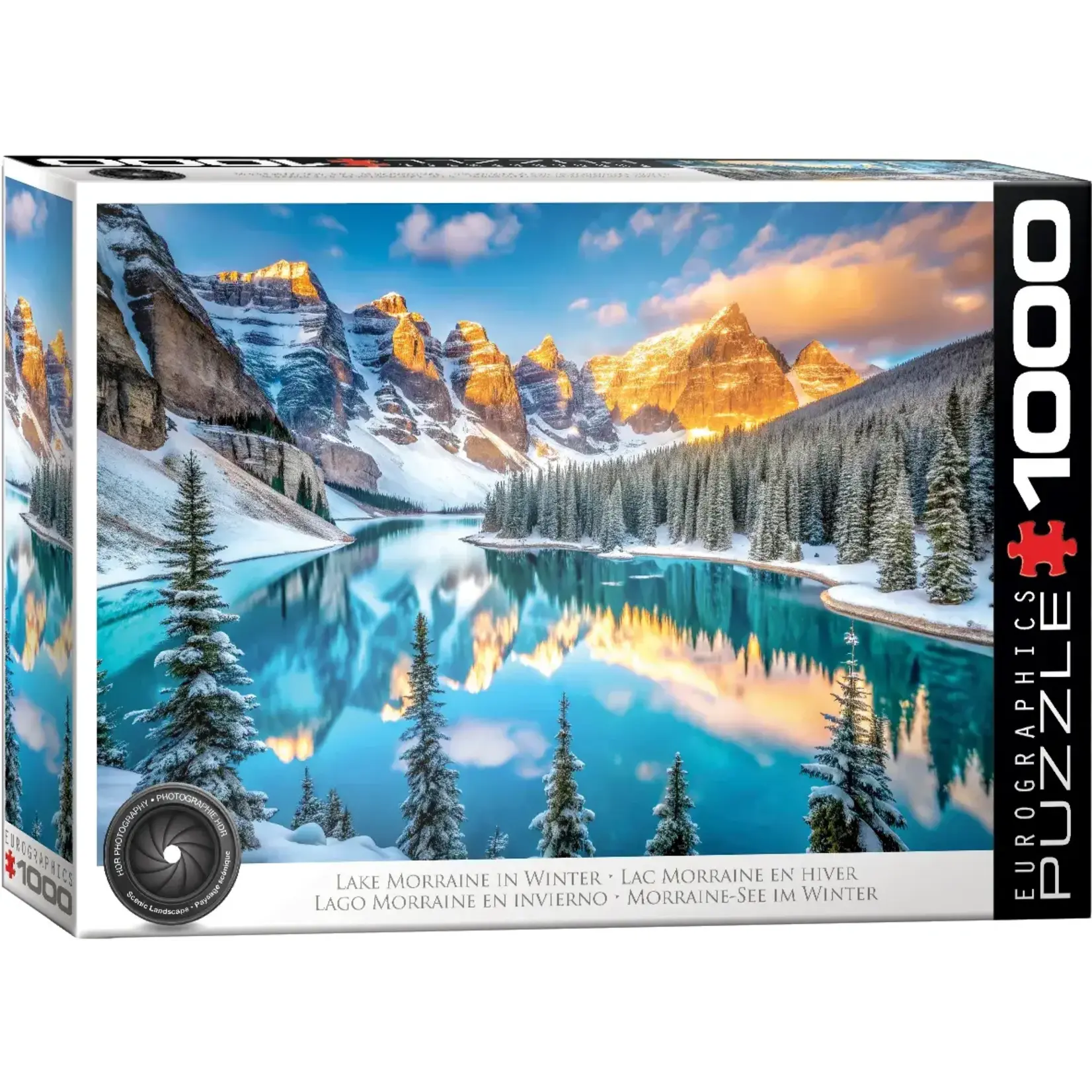 Lake Moraine in Winter 1000 Piece Puzzle