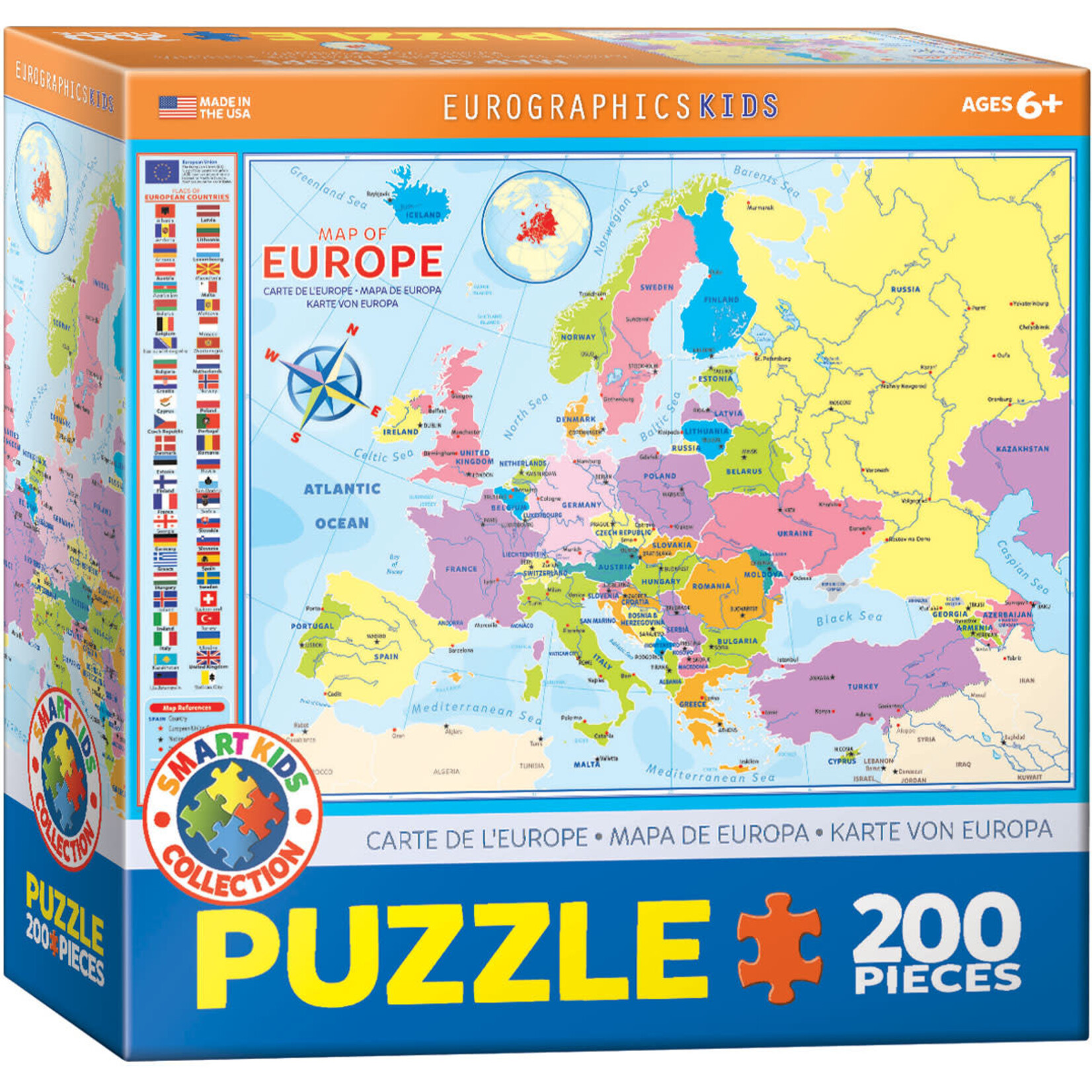 Map of Europe 200 Piece Puzzle