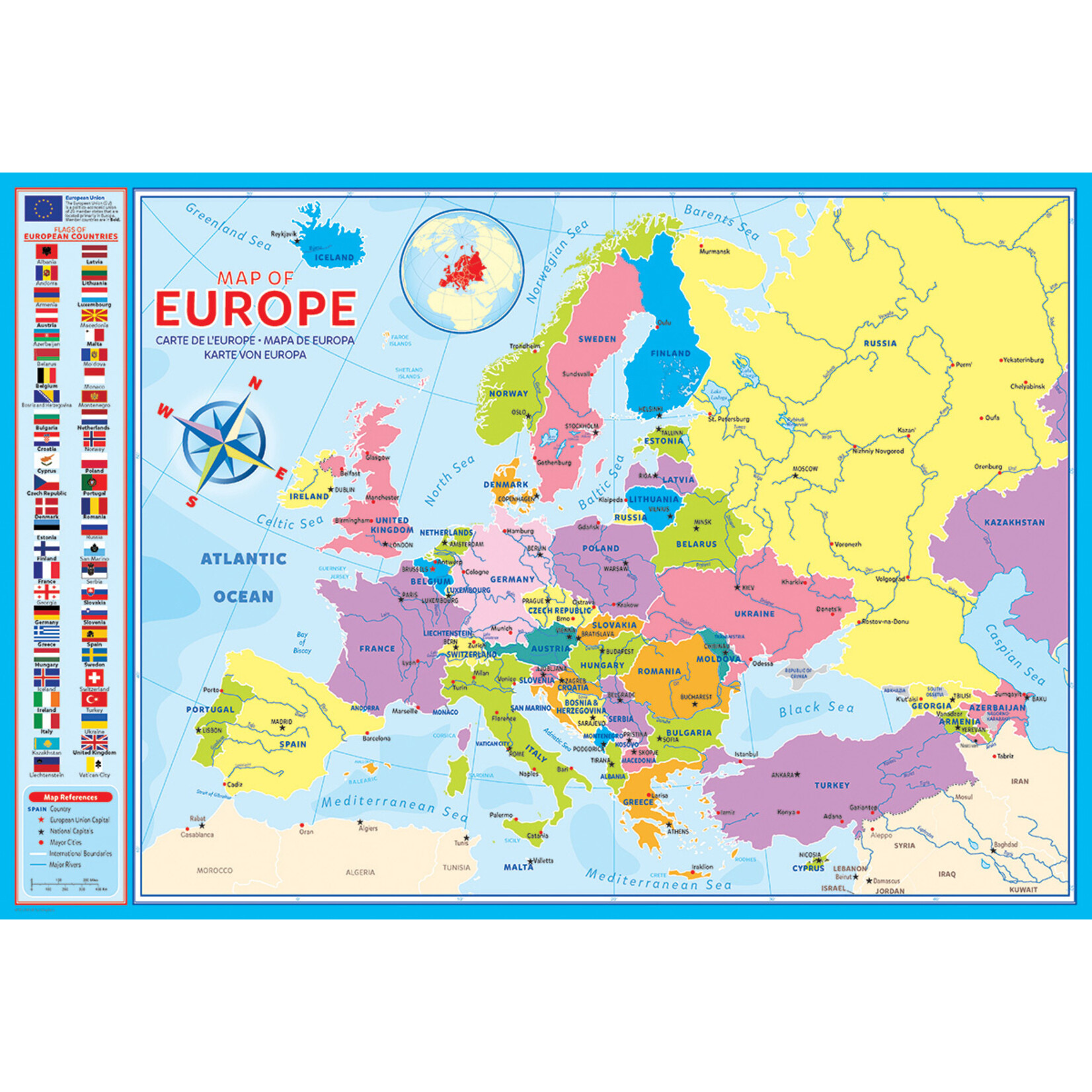 Map of Europe 200 Piece Puzzle