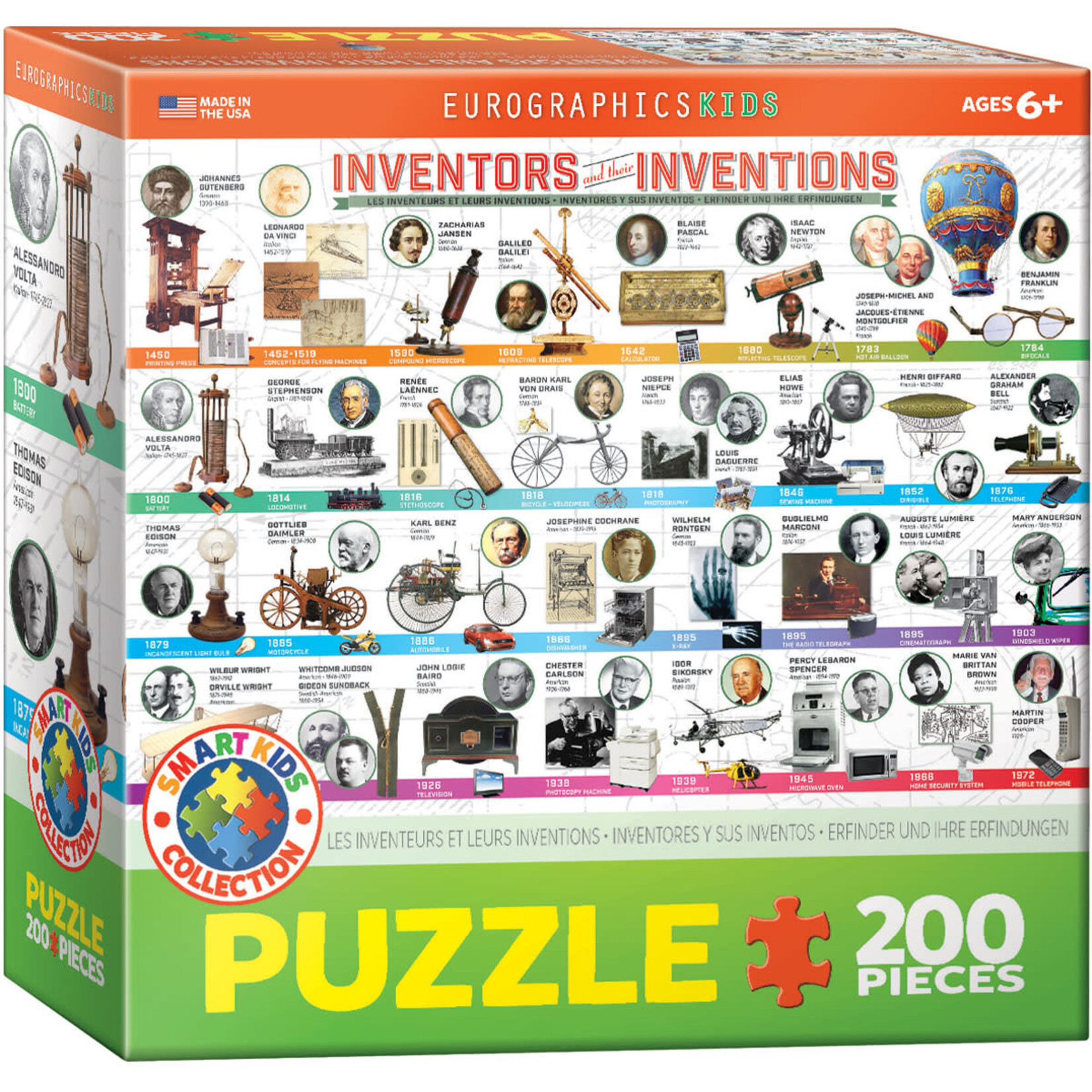 Inventors and their Inventions 200 Piece Puzzle
