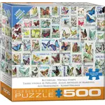 Butterflies - Vintage Stamps 500 Piece Puzzle