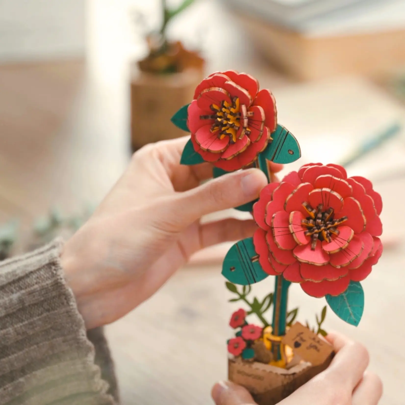 Hands Craft 3D Wooden Flower Puzzle Bundle Pack