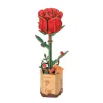 Hands Craft 3D Wooden Flower Puzzle: Red Rose