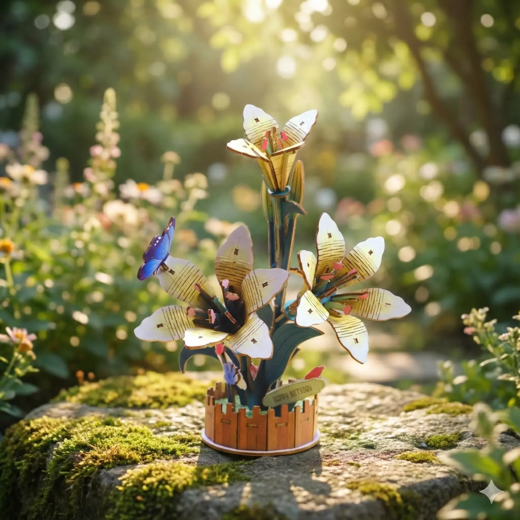 Hands Craft 3D Wooden Puzzle Kit - Lily Bloom Set