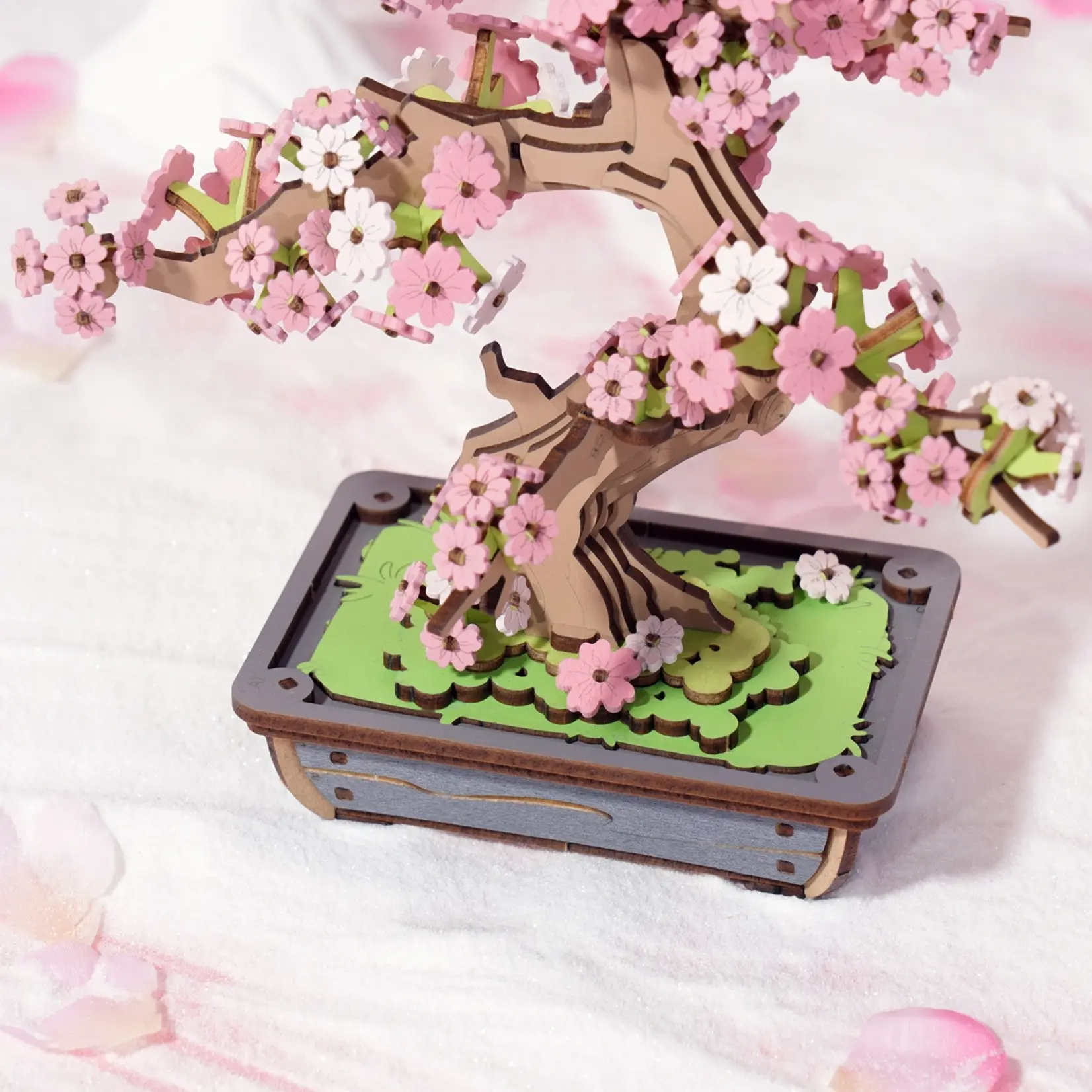 Hands Craft 3D Wooden Puzzle: Sakura Bonsai