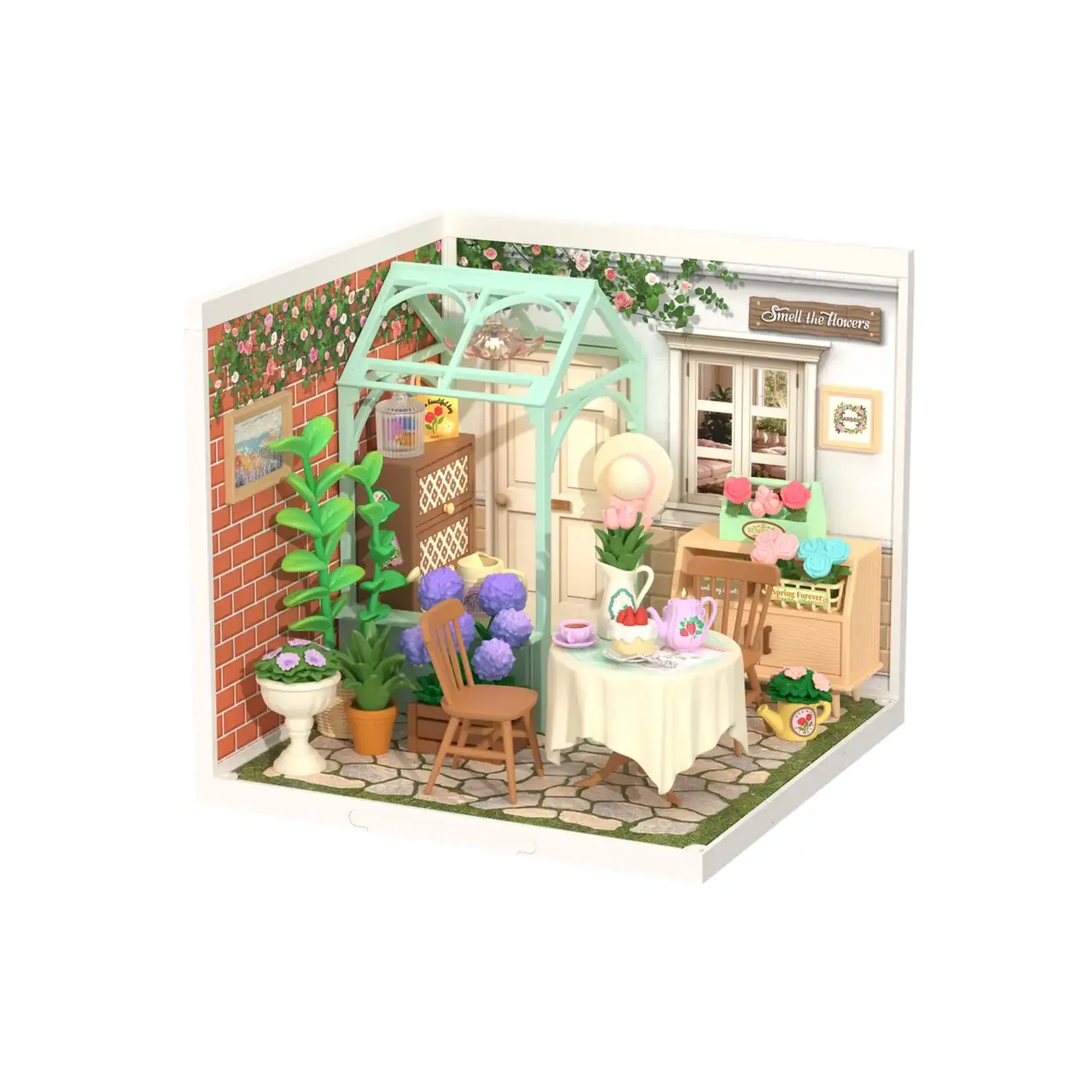 Hands Craft DIY Miniature House Kit: Blooming Tea Garden