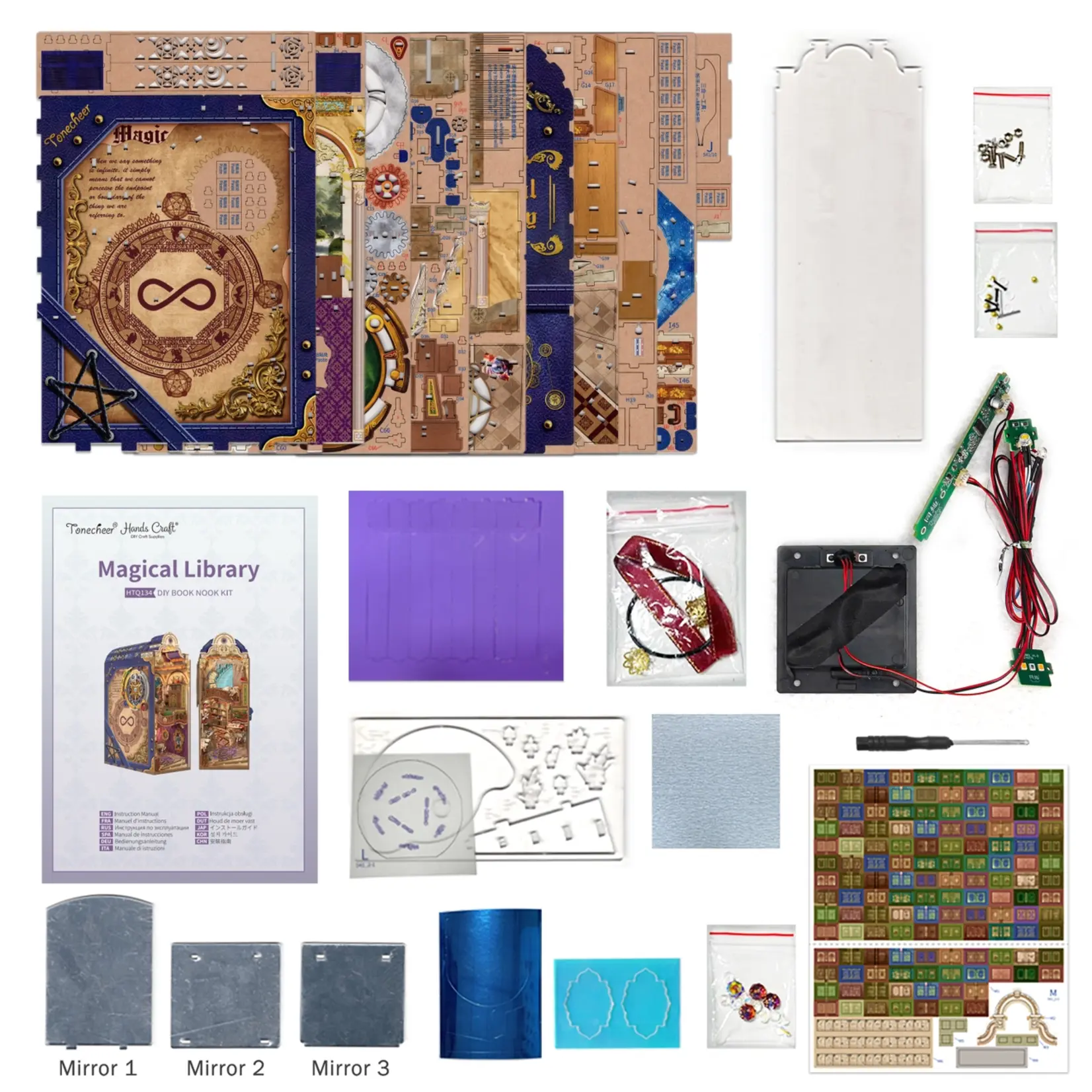 Hands Craft DIY Book Nook Kit: Magical Library