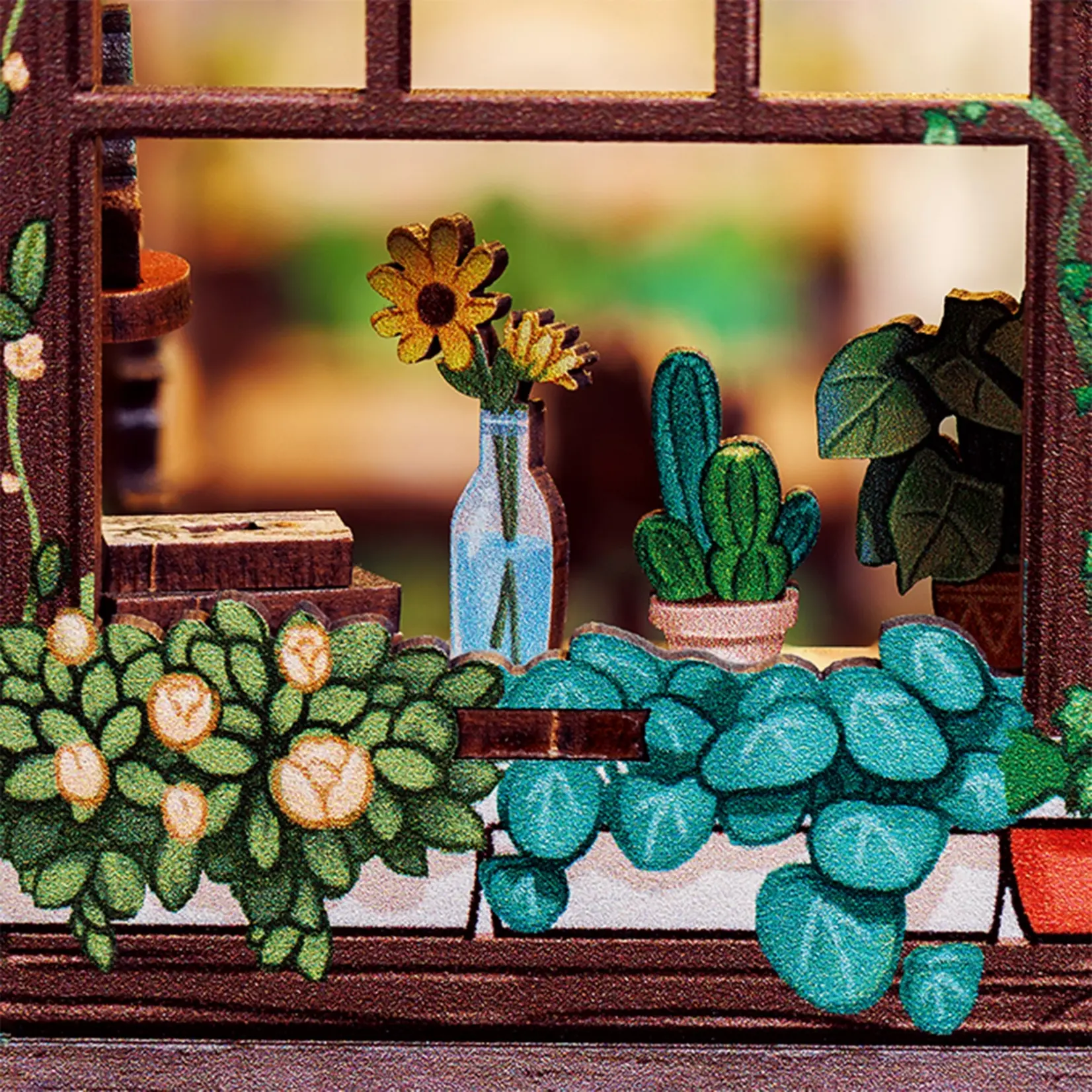 Hands Craft DIY Book Nook Kit: Green Life Bookshop