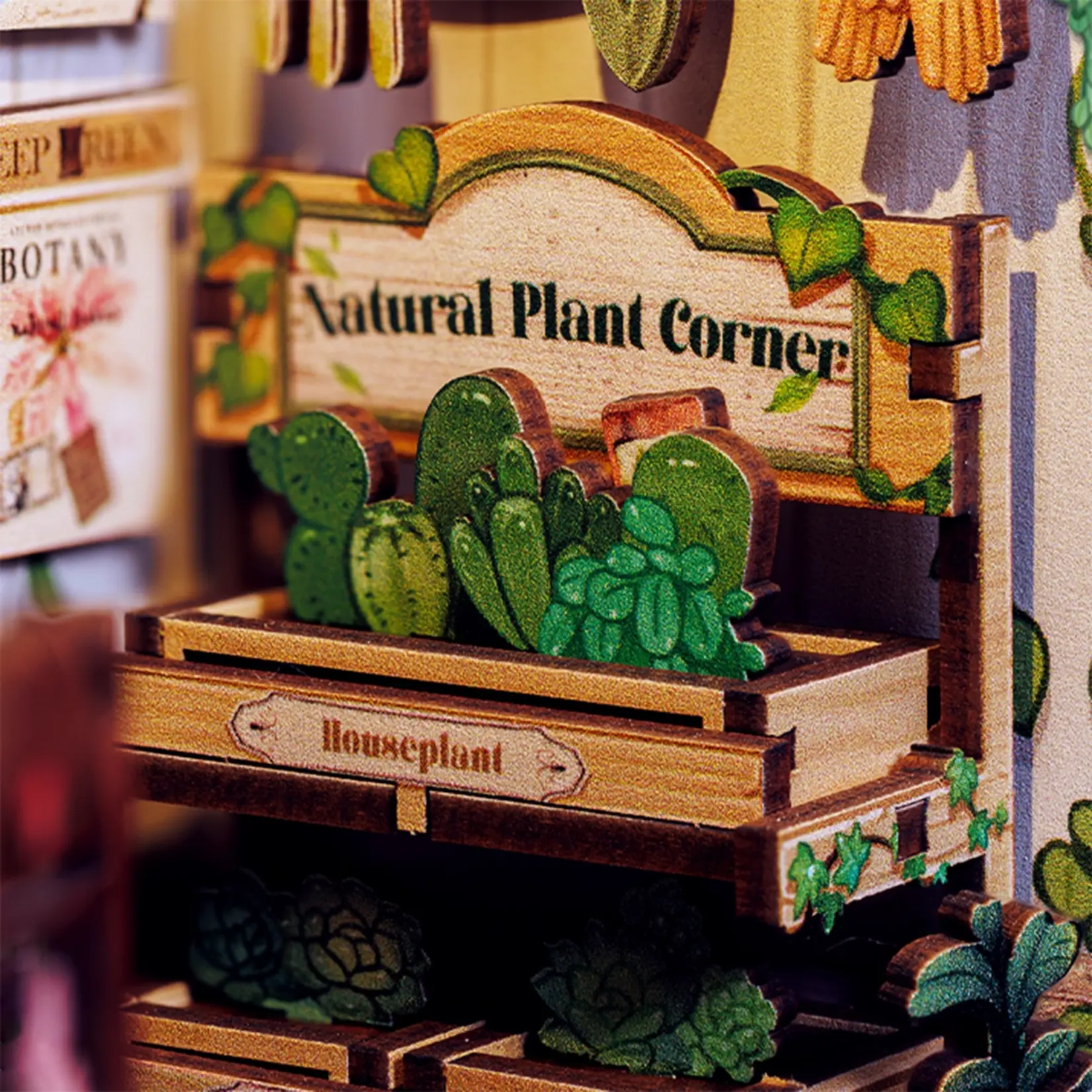 Hands Craft DIY Book Nook Kit: Green Life Bookshop