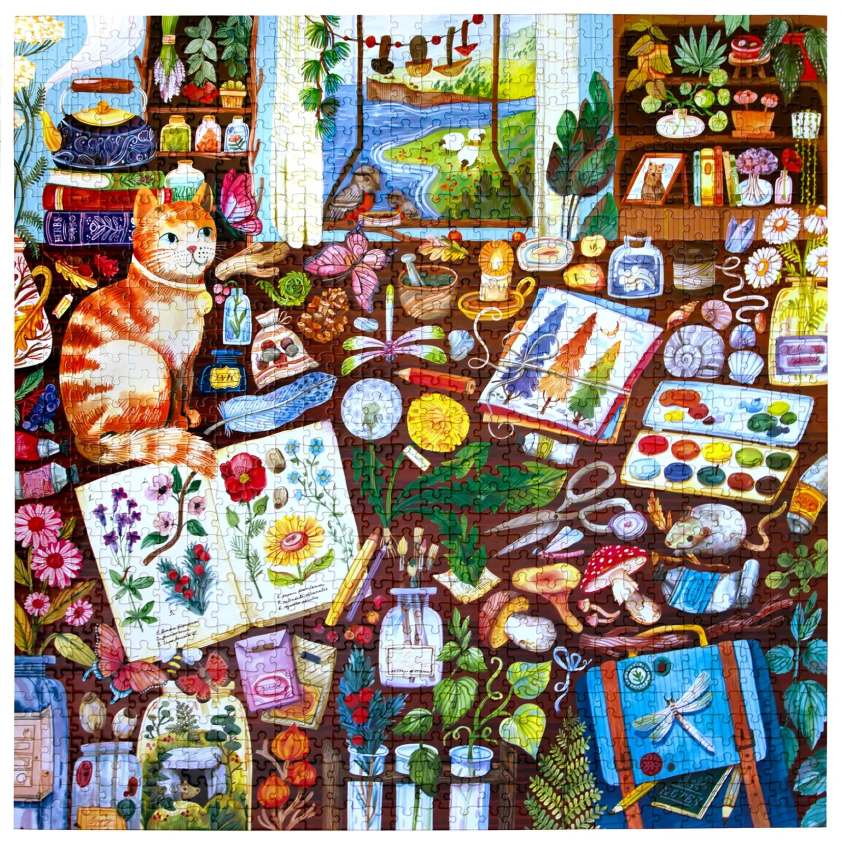 eeboo Naturalist's Cat 1000 Piece Puzzle