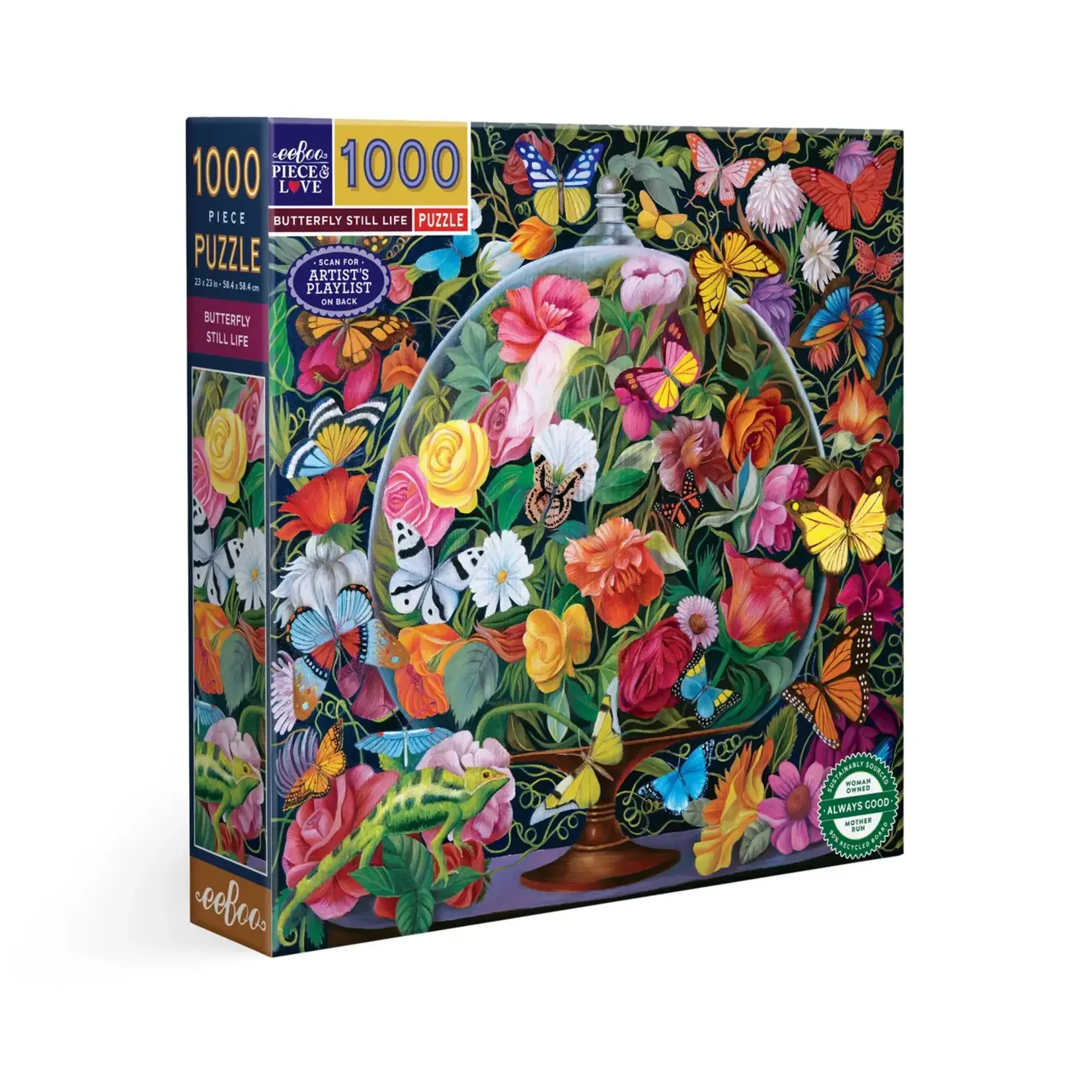 eeboo Butterfly Still Life 1000 Piece Puzzle