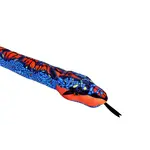 Snake Blue Orange Stuffed Animal 54"