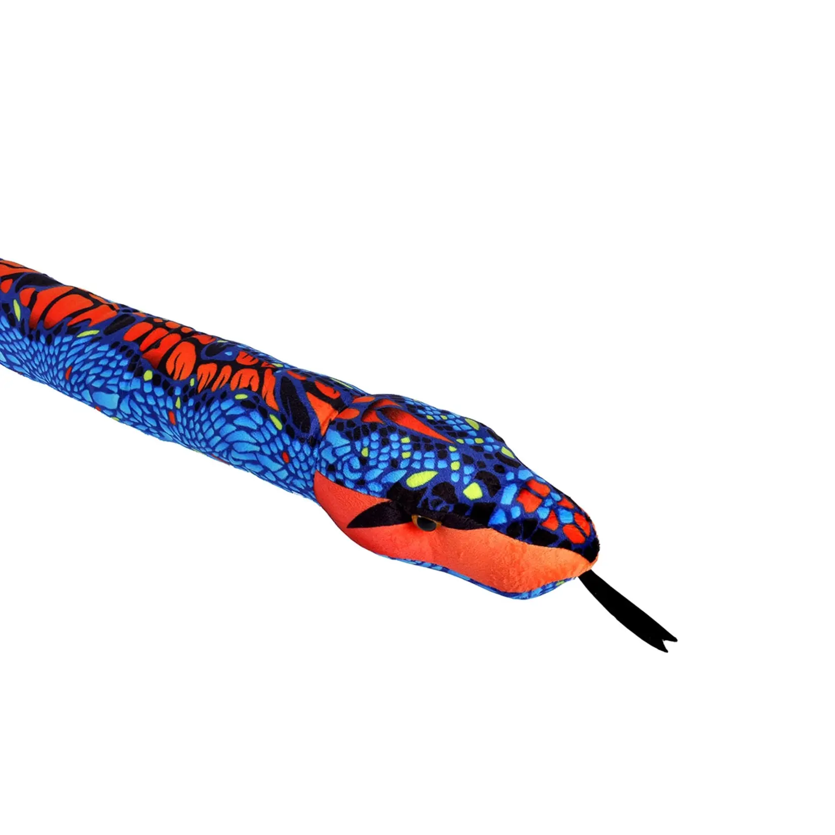 Snake Blue Orange Stuffed Animal 54"