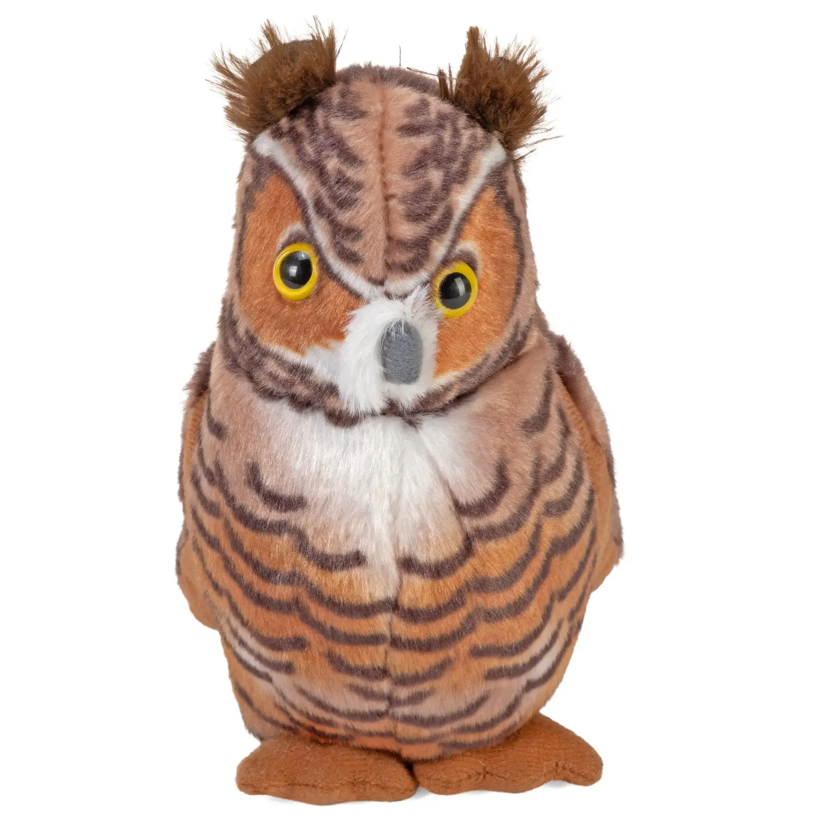 Audubon II Great Horned Owl Stuffed Animal with Sound