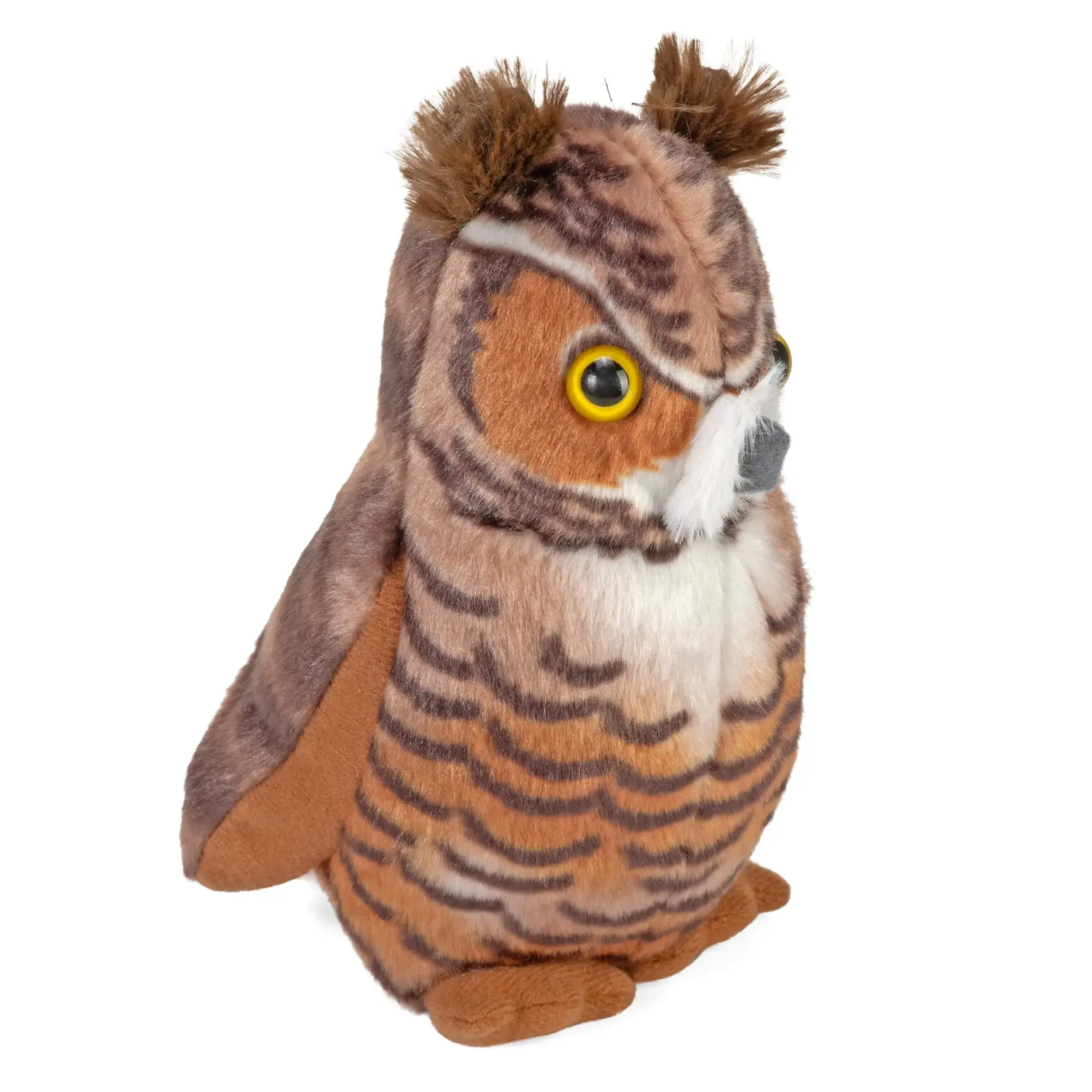 Audubon II Great Horned Owl Stuffed Animal with Sound