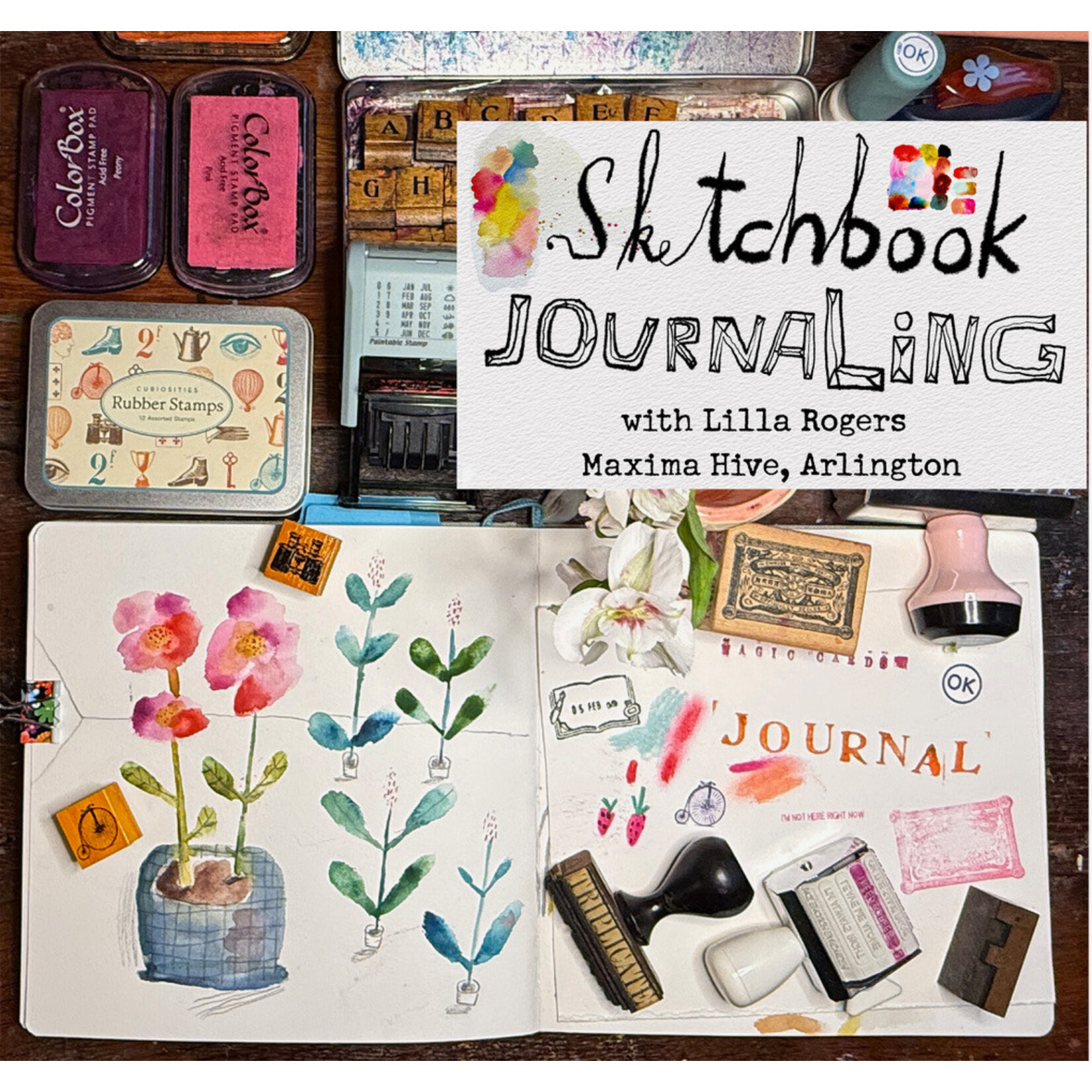 SOLD OUT Sketchbook Journaling with Lilla Rogers -5 week class, Starting Thursday, April 2, 2026