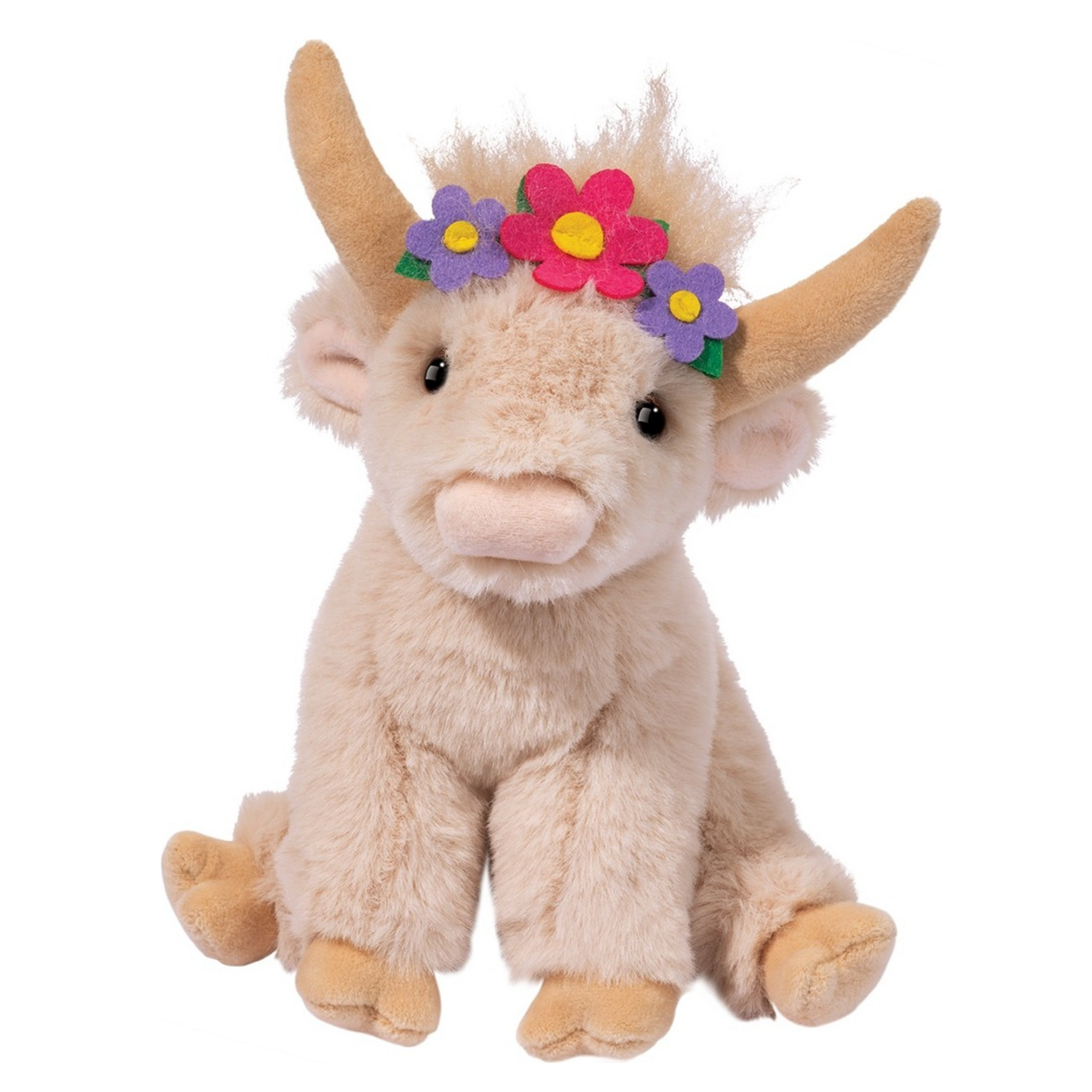 Douglas Toys Laddie Flower Highland Cow - Mini Soft