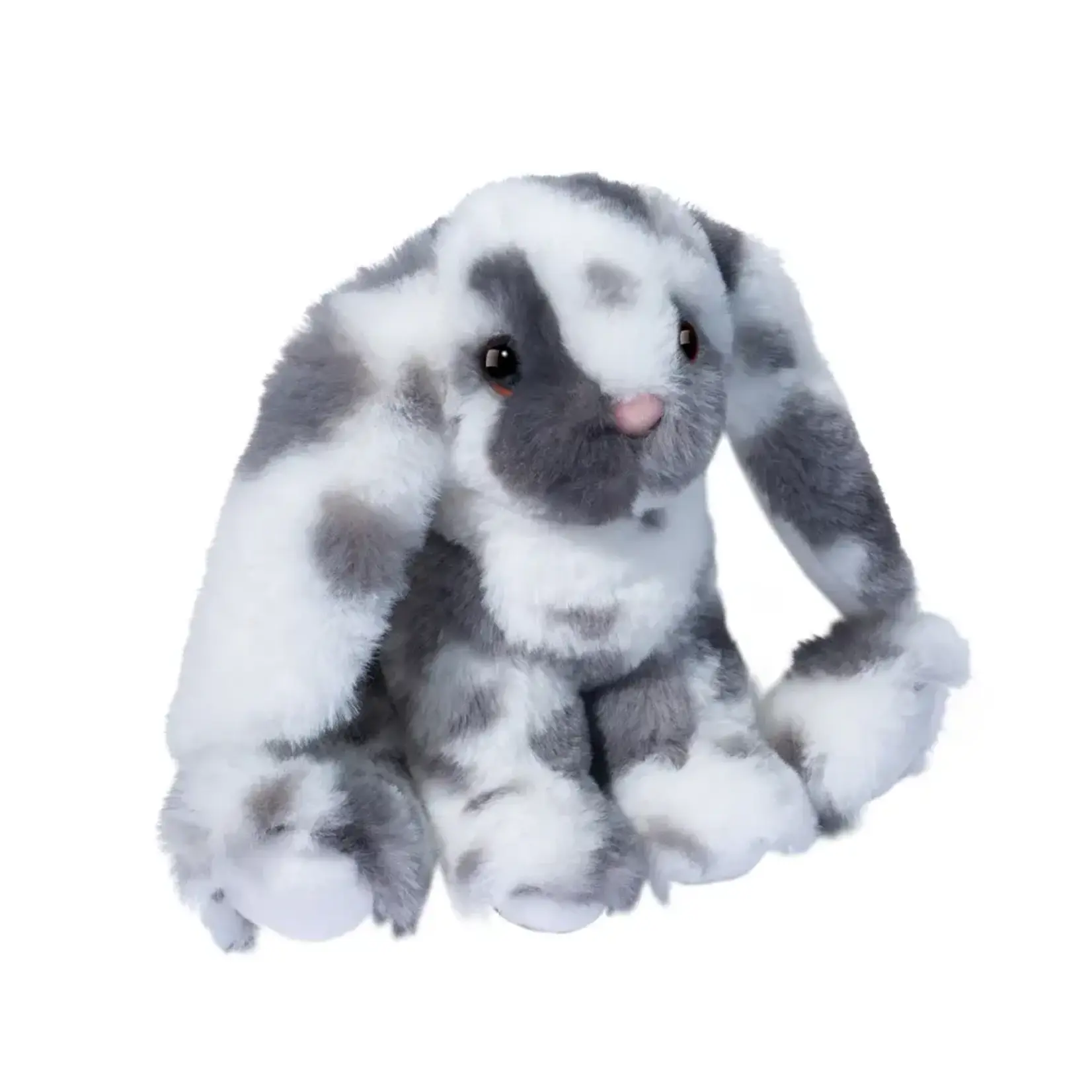 Douglas Toys Bouncie Grey & White Spotted Bunny