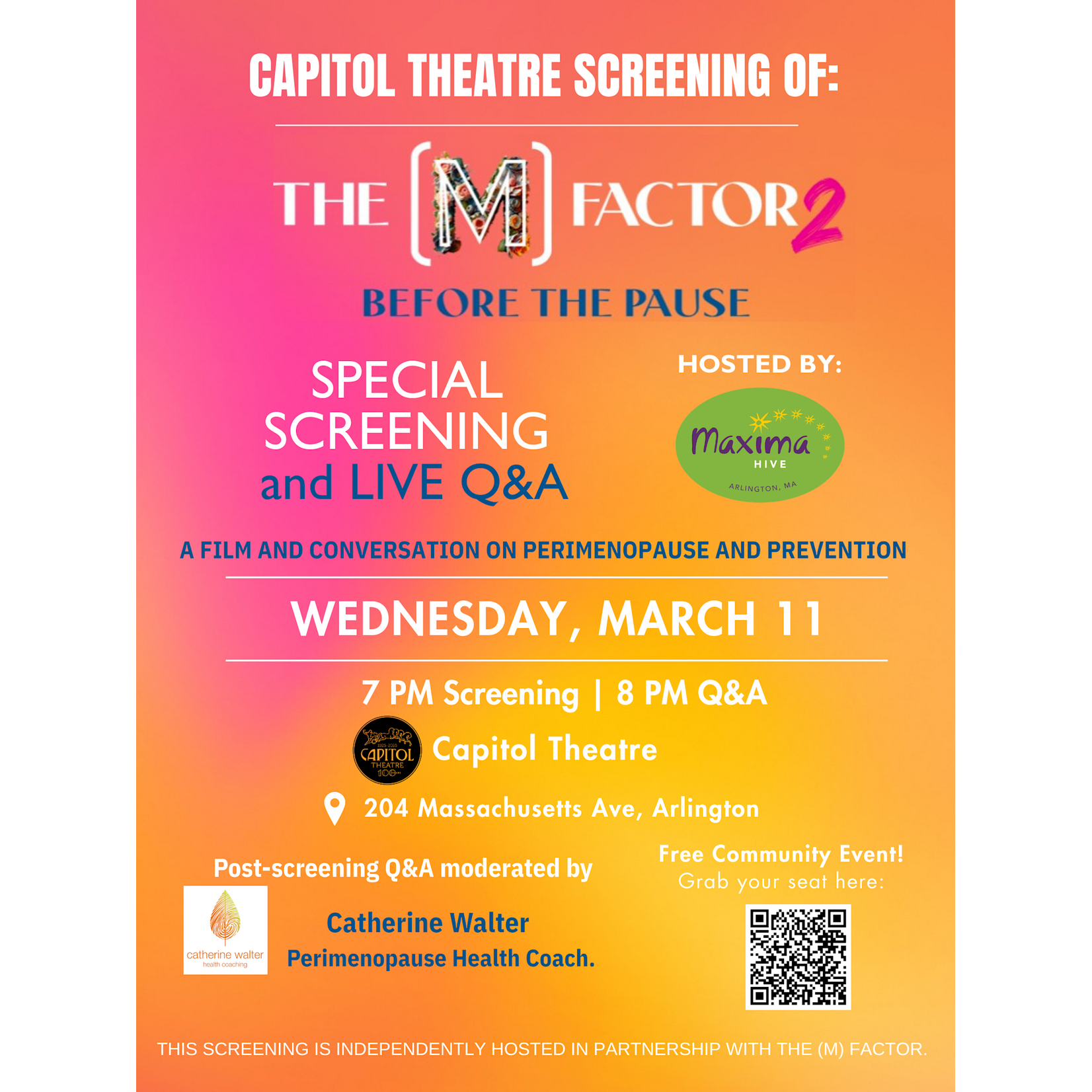 The [M] Factor 2: Before The Pause (Perimenopause) - Arlington Screening