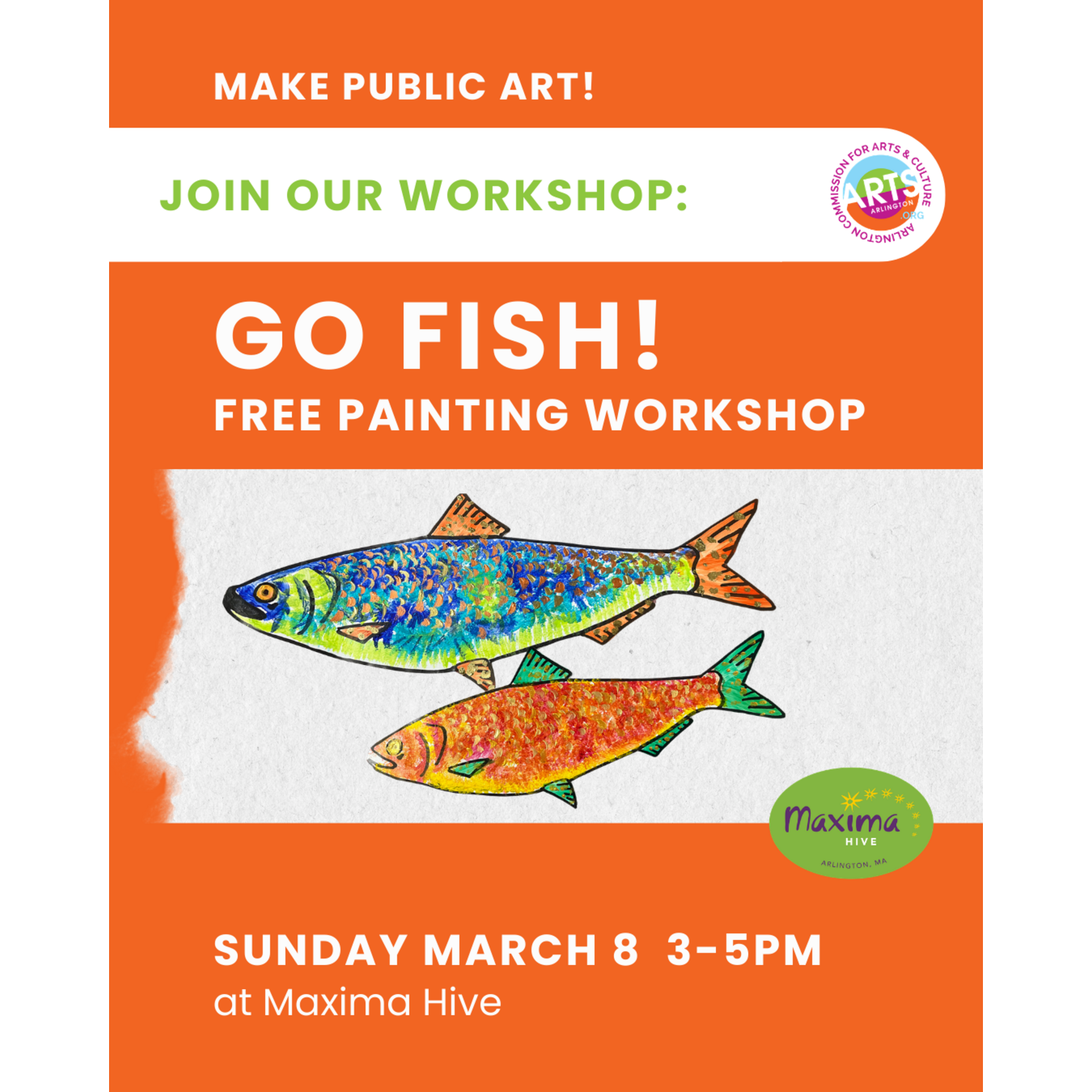 Maxima Hive "Go Fish" Mural Workshop with Maxima Hive