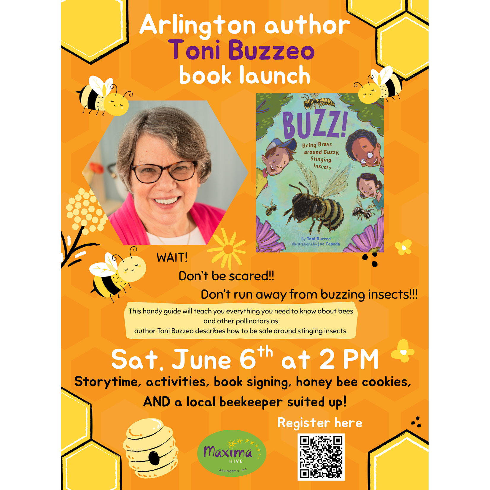 Toni Buzzeo Book Launch: Buzz! Being Brave Around Buzzy, Stinging Insects